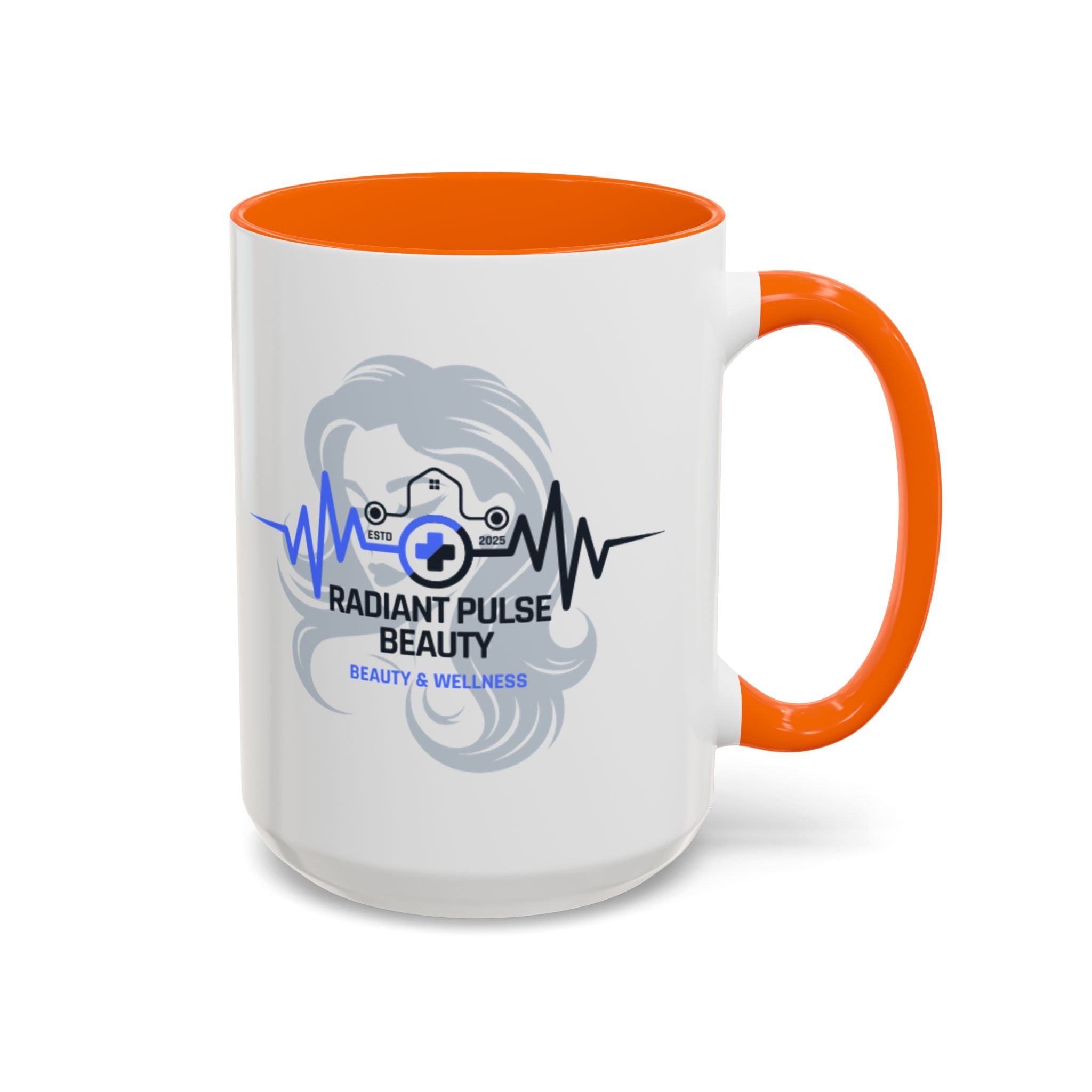 Radiant Pulse Beauty Coffee Mug — Beauty & Wellness Logo Accent Mug