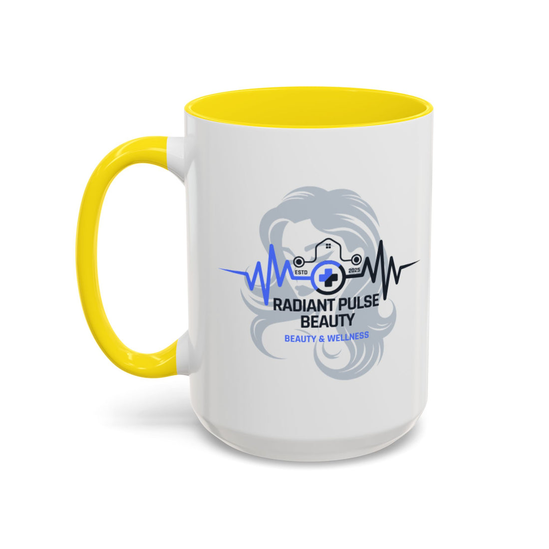 Radiant Pulse Beauty Coffee Mug — Beauty & Wellness Logo Accent Mug