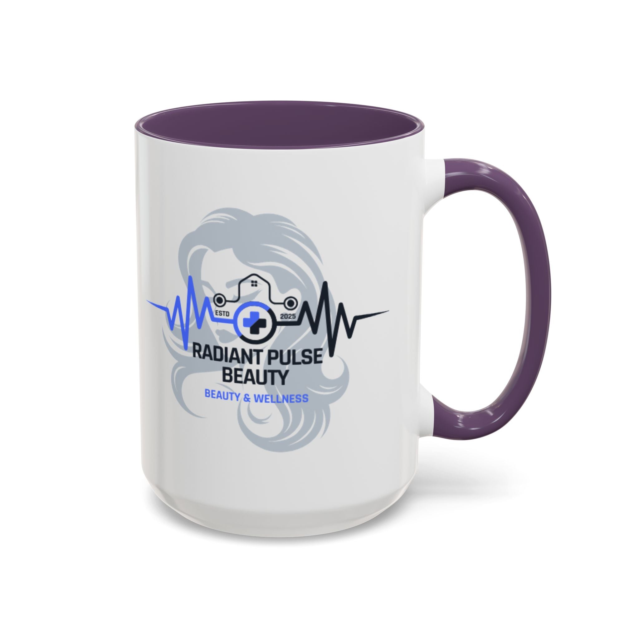 Radiant Pulse Beauty Coffee Mug — Beauty & Wellness Logo Accent Mug