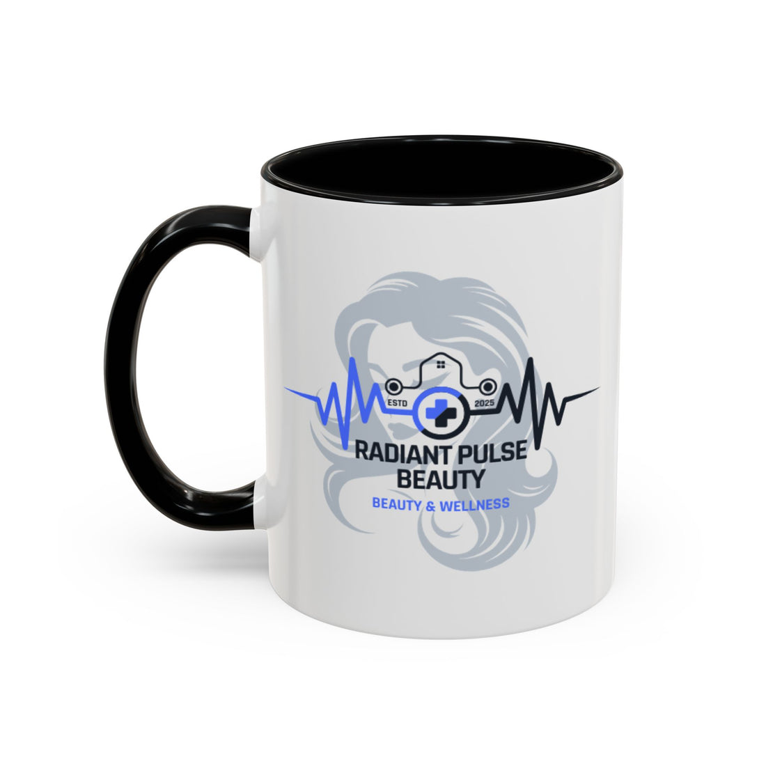 Radiant Pulse Beauty Coffee Mug — Beauty & Wellness Logo Accent Mug