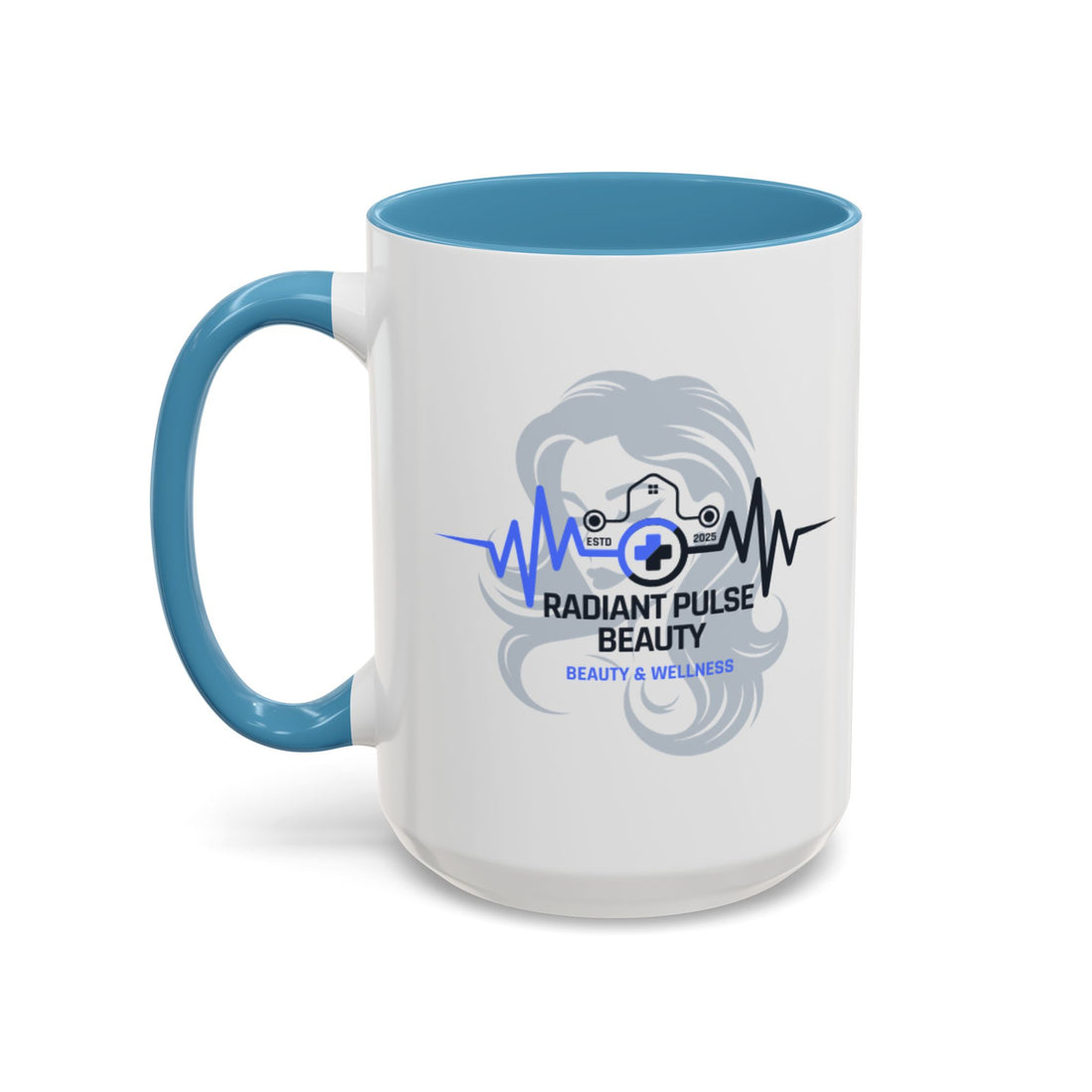 Radiant Pulse Beauty Coffee Mug — Beauty & Wellness Logo Accent Mug