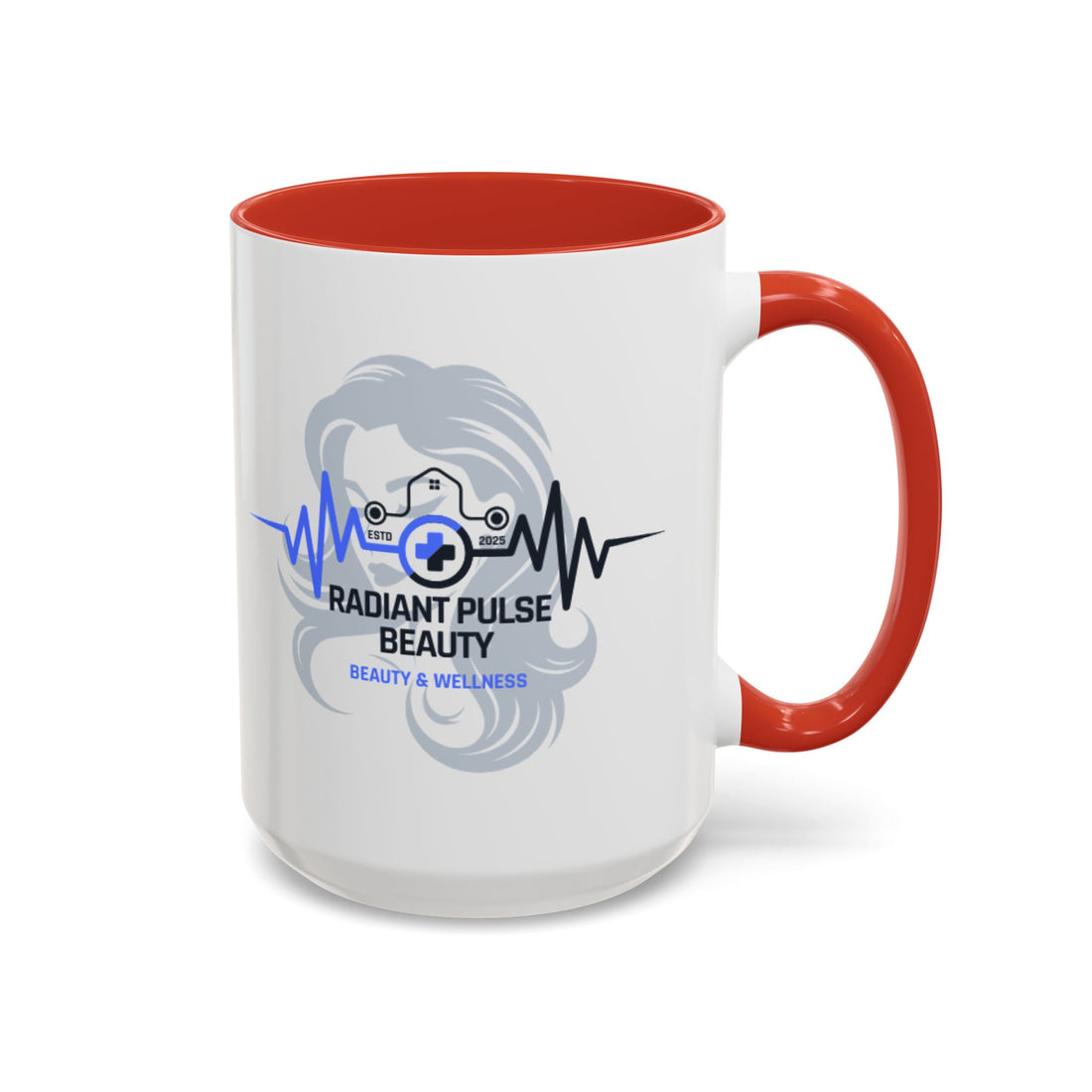 Radiant Pulse Beauty Coffee Mug — Beauty & Wellness Logo Accent Mug