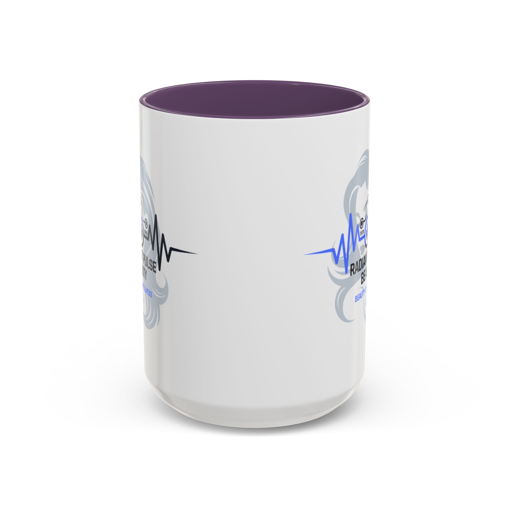 Radiant Pulse Beauty Coffee Mug — Beauty & Wellness Logo Accent Mug
