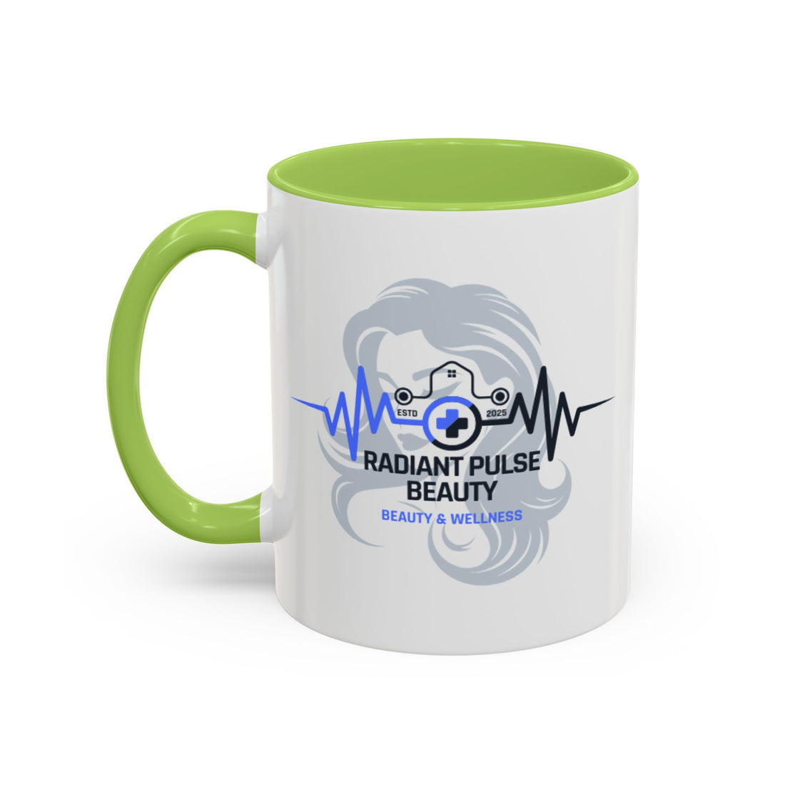 Radiant Pulse Beauty Coffee Mug — Beauty & Wellness Logo Accent Mug