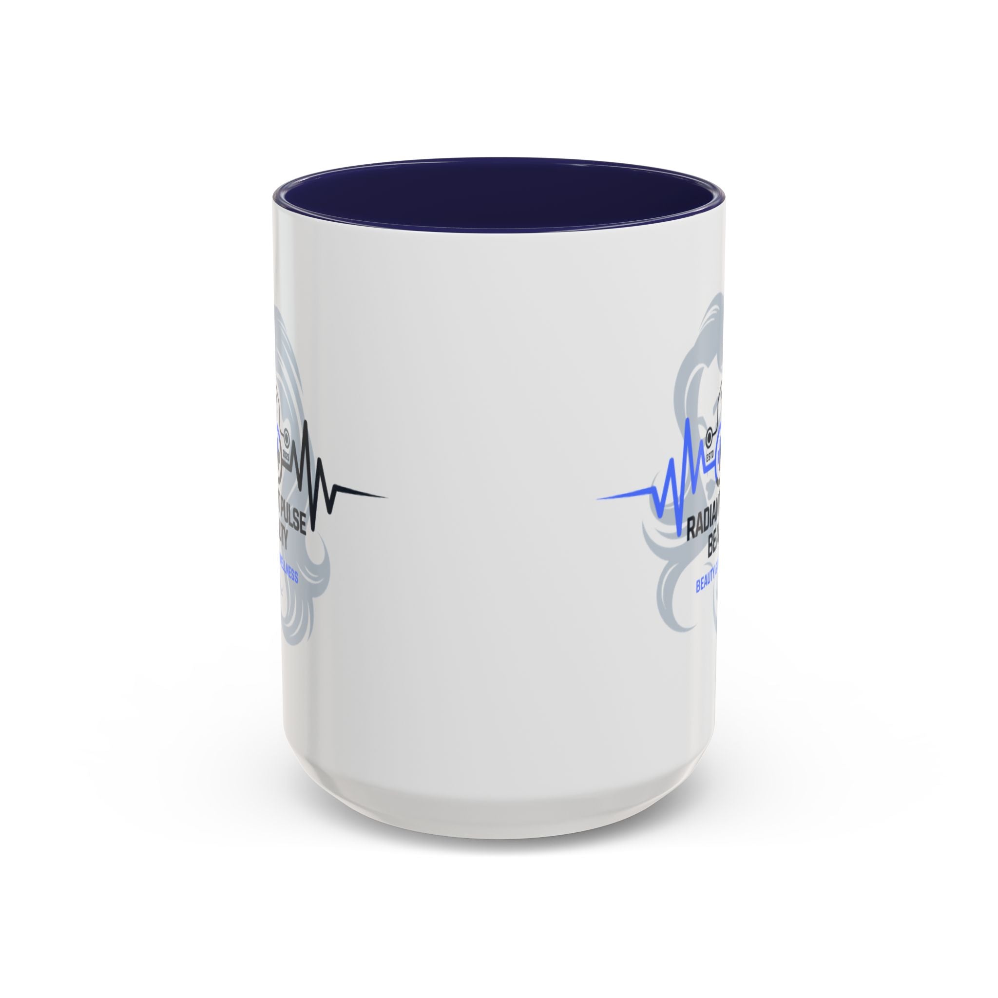Radiant Pulse Beauty Coffee Mug — Beauty & Wellness Logo Accent Mug
