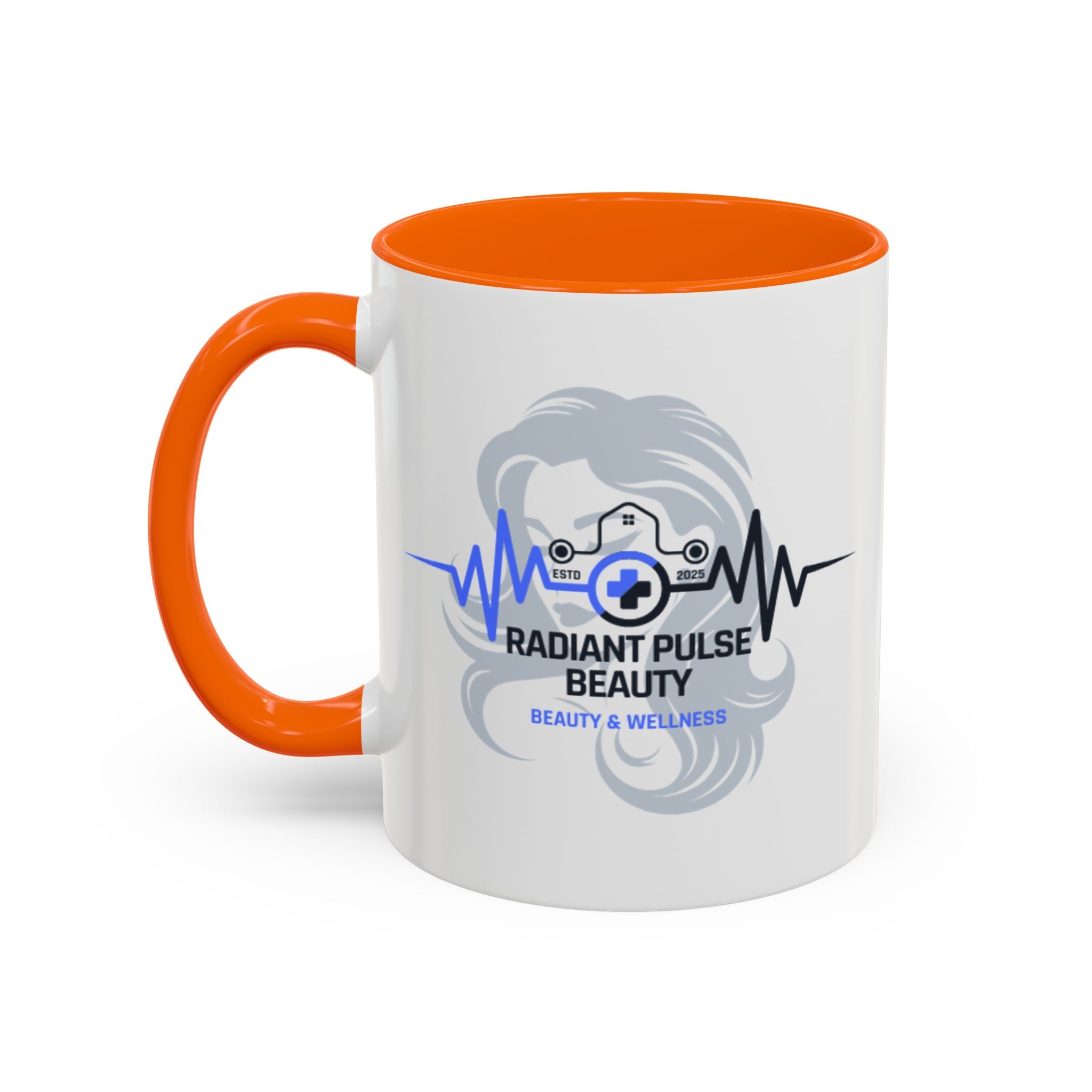 Radiant Pulse Beauty Coffee Mug — Beauty & Wellness Logo Accent Mug
