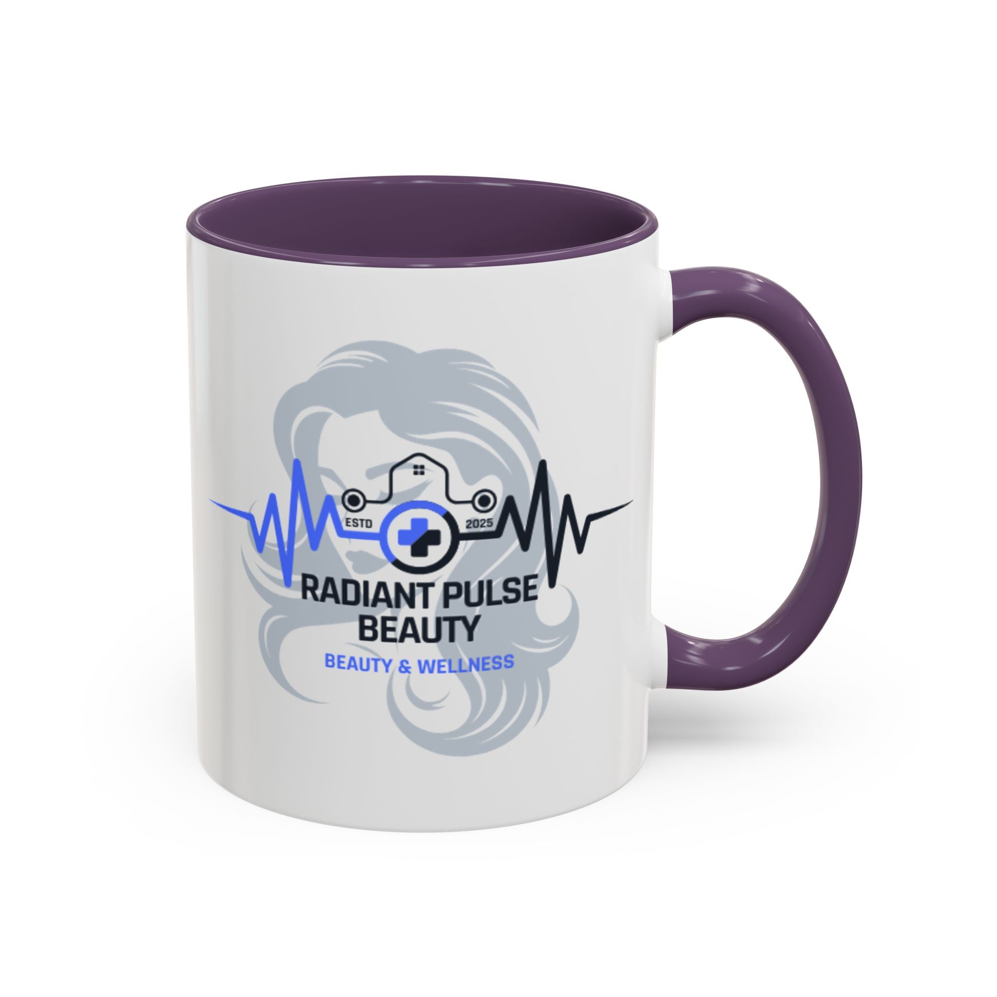 Radiant Pulse Beauty Coffee Mug — Beauty & Wellness Logo Accent Mug