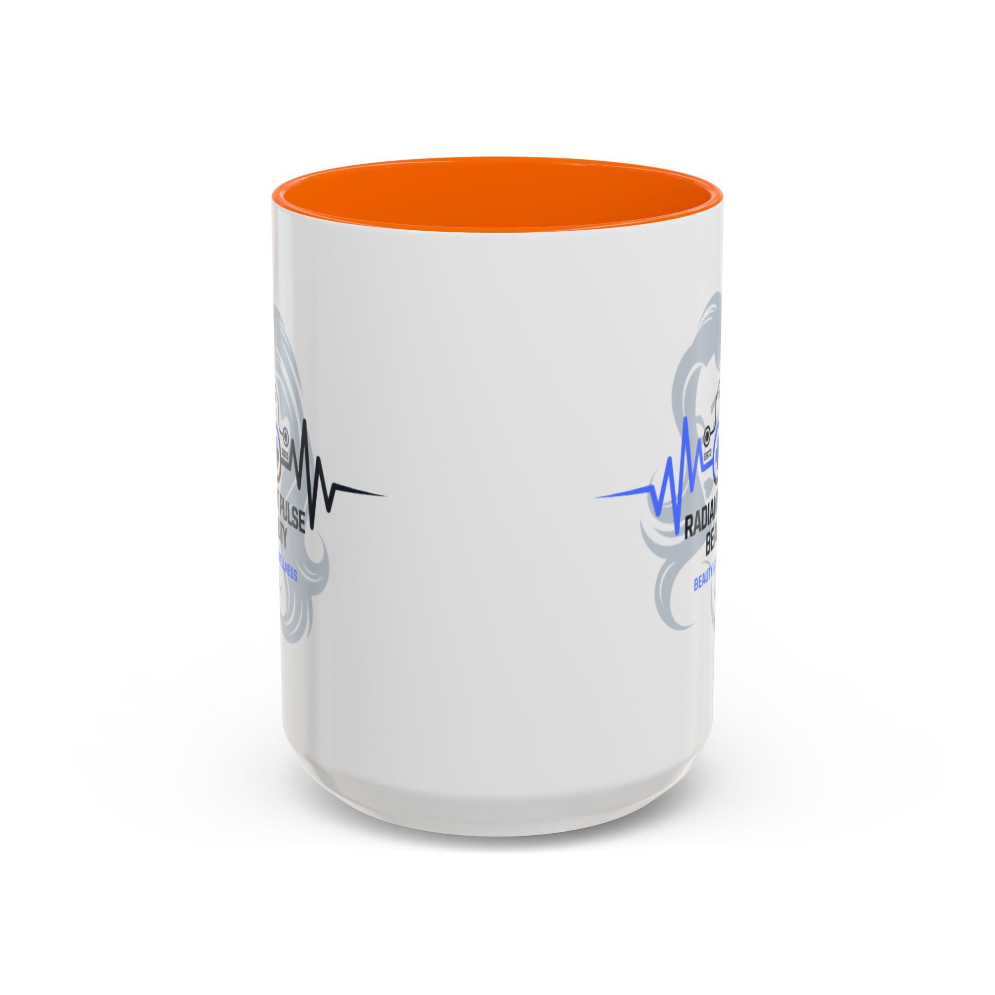 Radiant Pulse Beauty Coffee Mug — Beauty & Wellness Logo Accent Mug