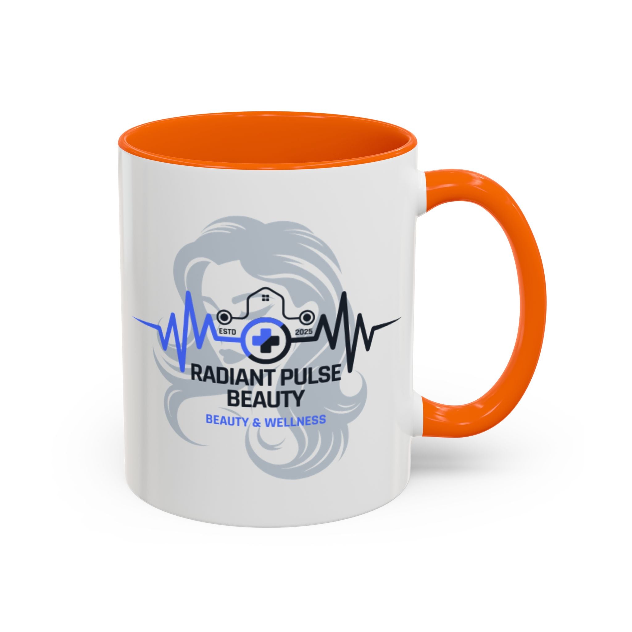 Radiant Pulse Beauty Coffee Mug — Beauty & Wellness Logo Accent Mug
