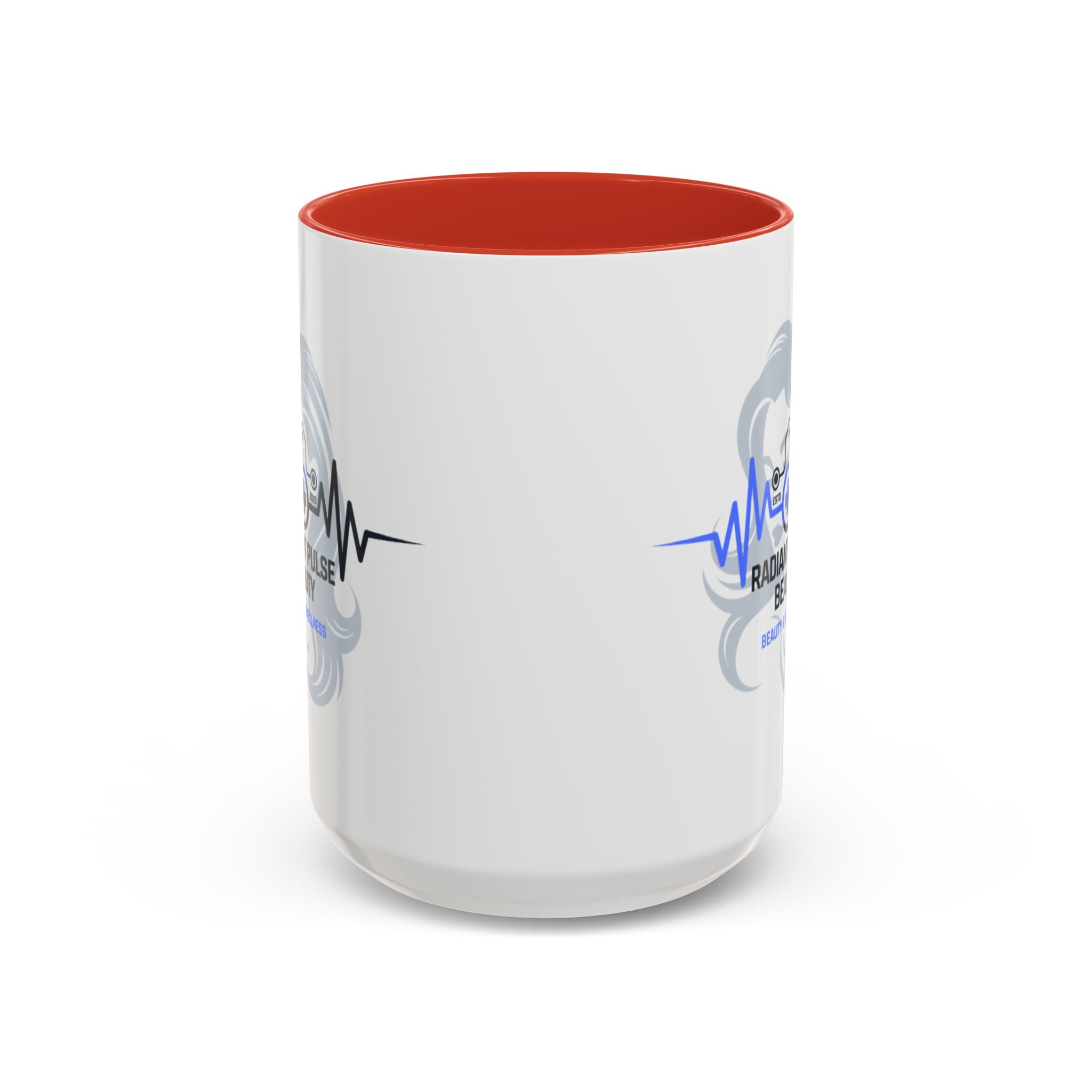 Radiant Pulse Beauty Coffee Mug — Beauty & Wellness Logo Accent Mug