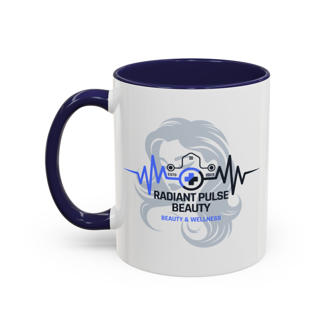 Radiant Pulse Beauty Coffee Mug — Beauty & Wellness Logo Accent Mug