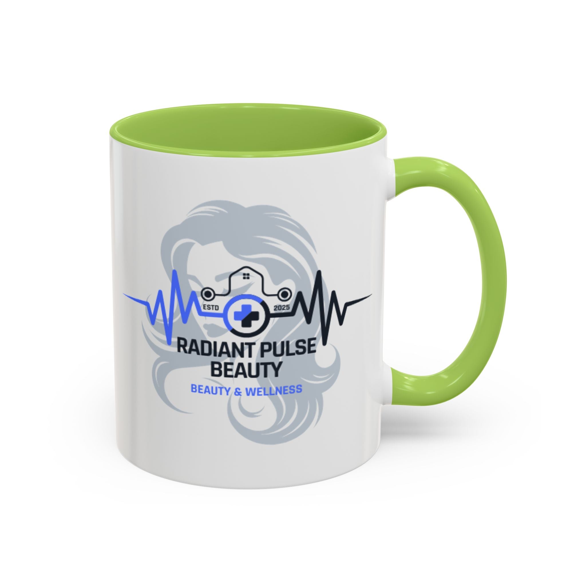 Radiant Pulse Beauty Coffee Mug — Beauty & Wellness Logo Accent Mug