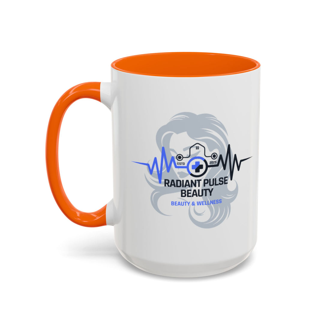Radiant Pulse Beauty Coffee Mug — Beauty & Wellness Logo Accent Mug