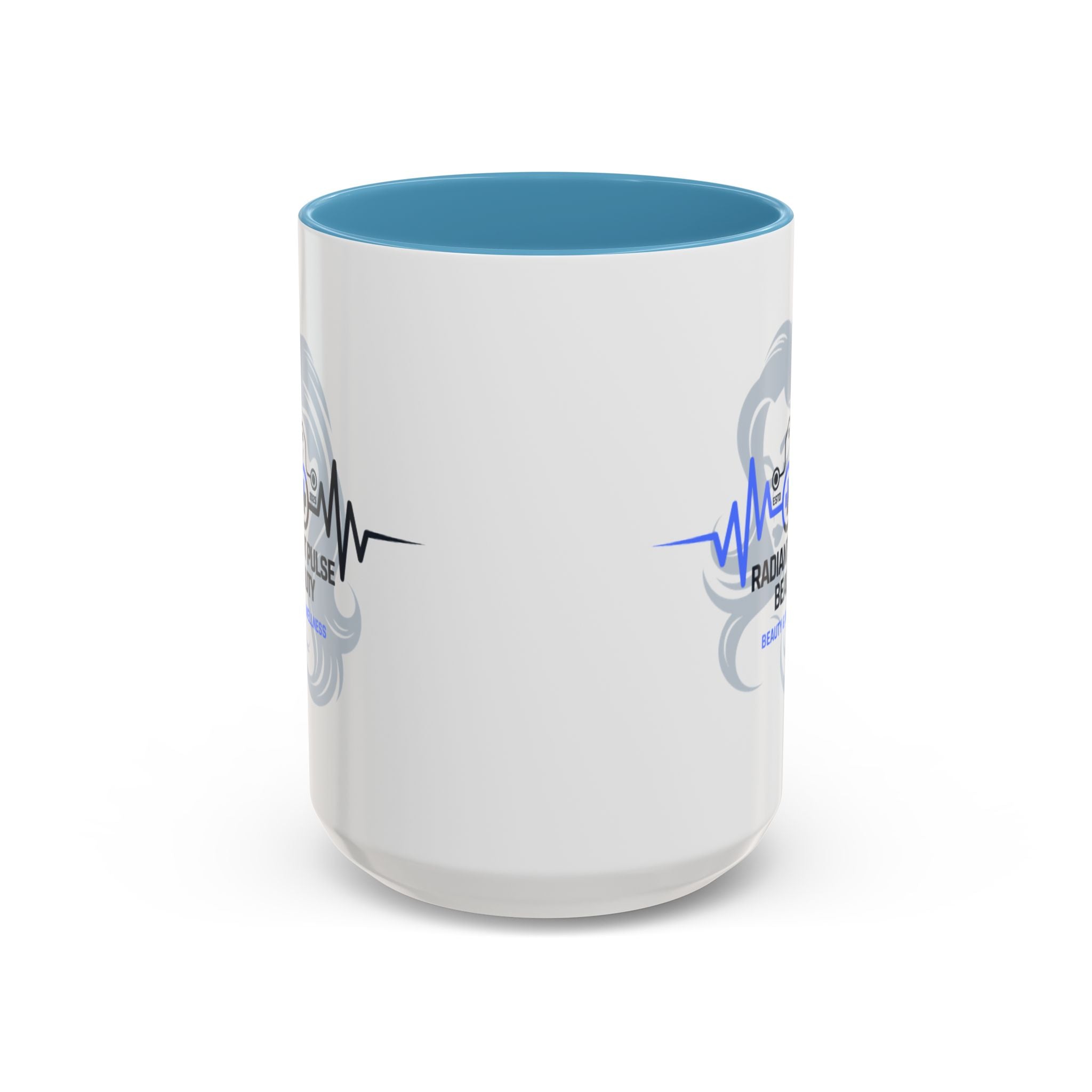 Radiant Pulse Beauty Coffee Mug — Beauty & Wellness Logo Accent Mug
