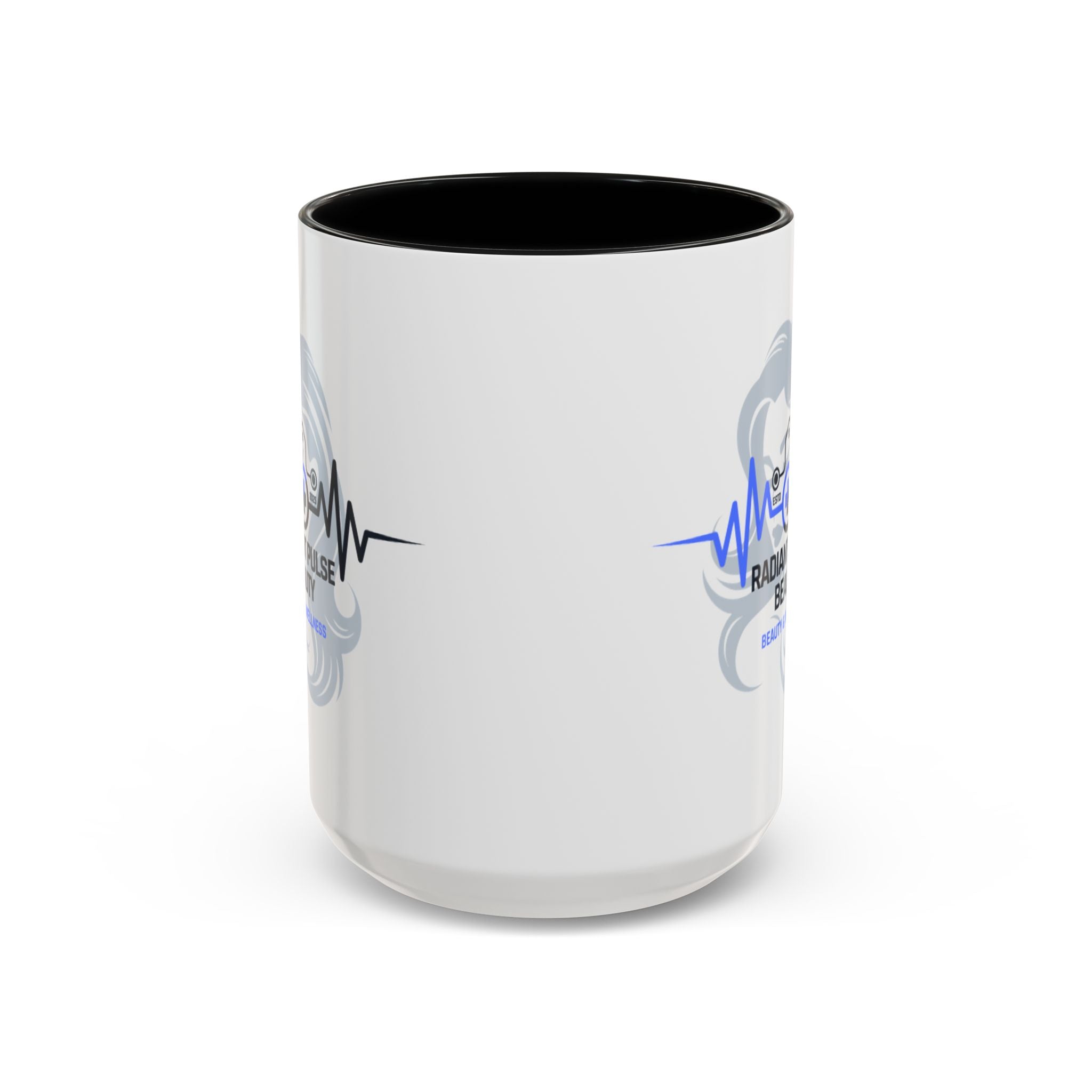 Radiant Pulse Beauty Coffee Mug — Beauty & Wellness Logo Accent Mug