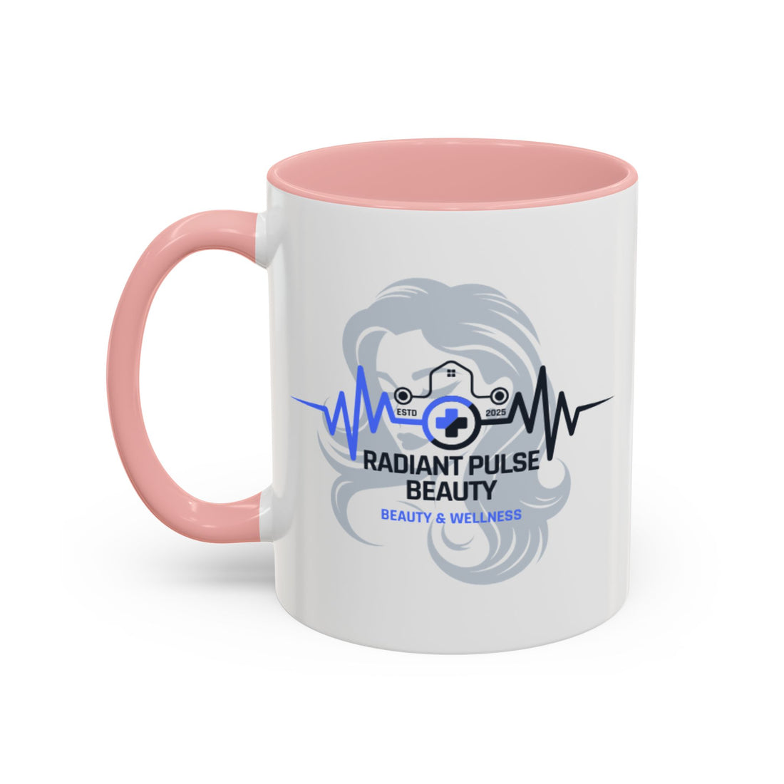 Radiant Pulse Beauty Coffee Mug — Beauty & Wellness Logo Accent Mug