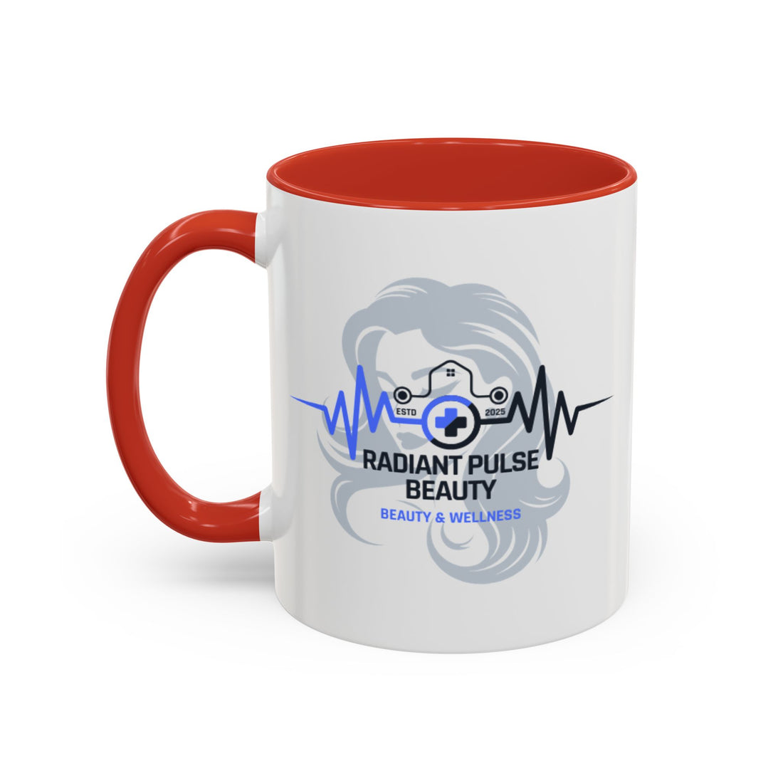 Radiant Pulse Beauty Coffee Mug — Beauty & Wellness Logo Accent Mug