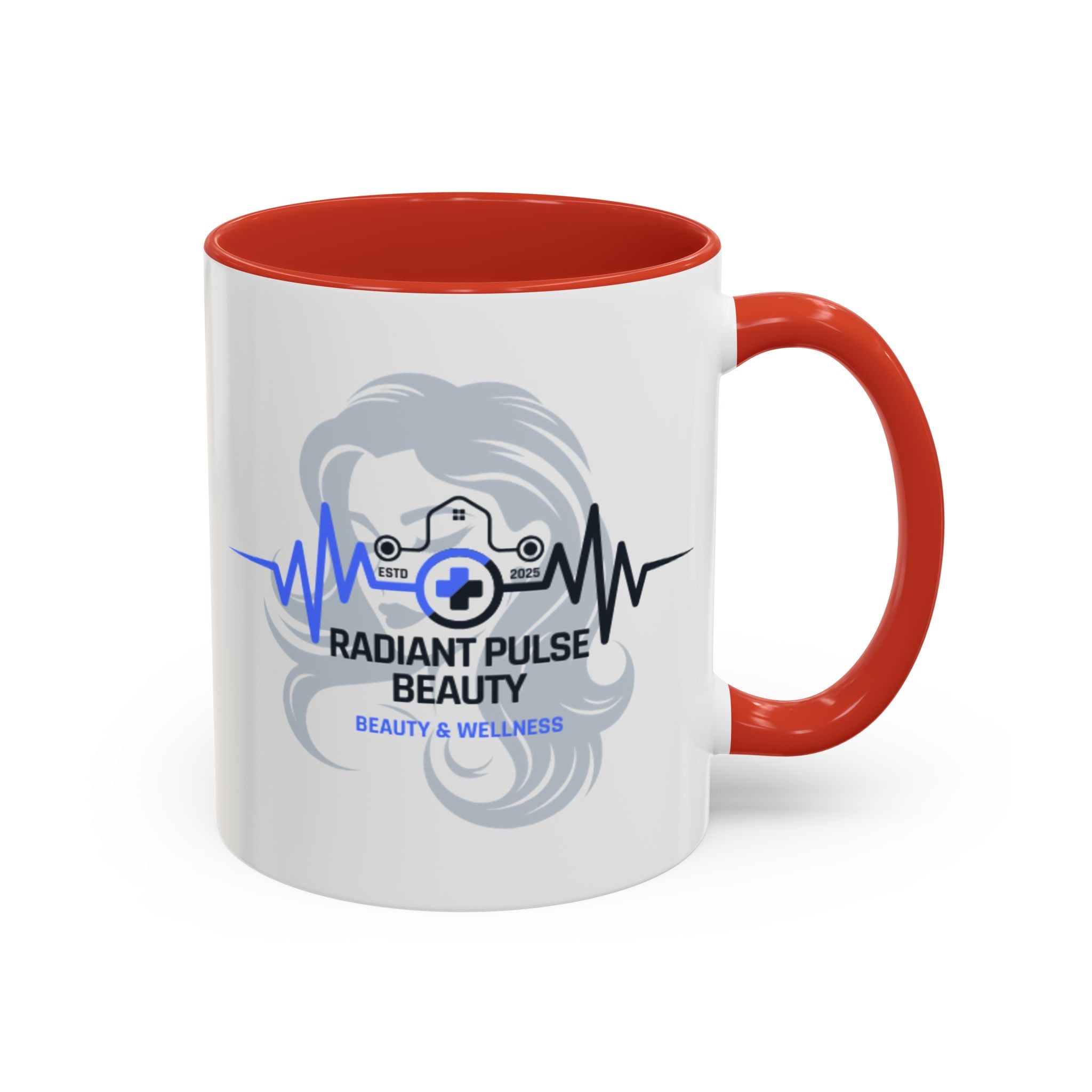 Radiant Pulse Beauty Coffee Mug — Beauty & Wellness Logo Accent Mug