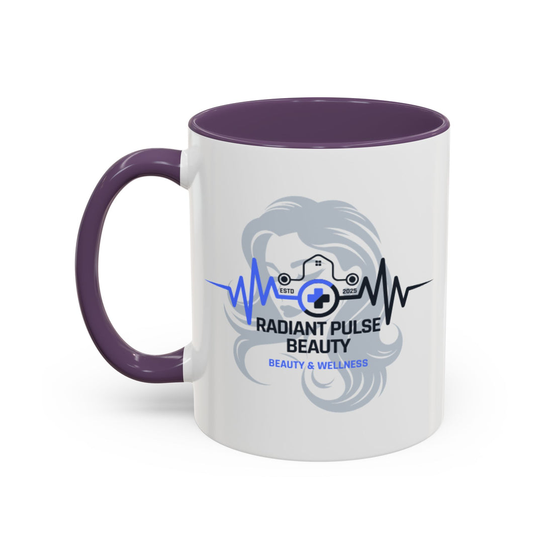Radiant Pulse Beauty Coffee Mug — Beauty & Wellness Logo Accent Mug