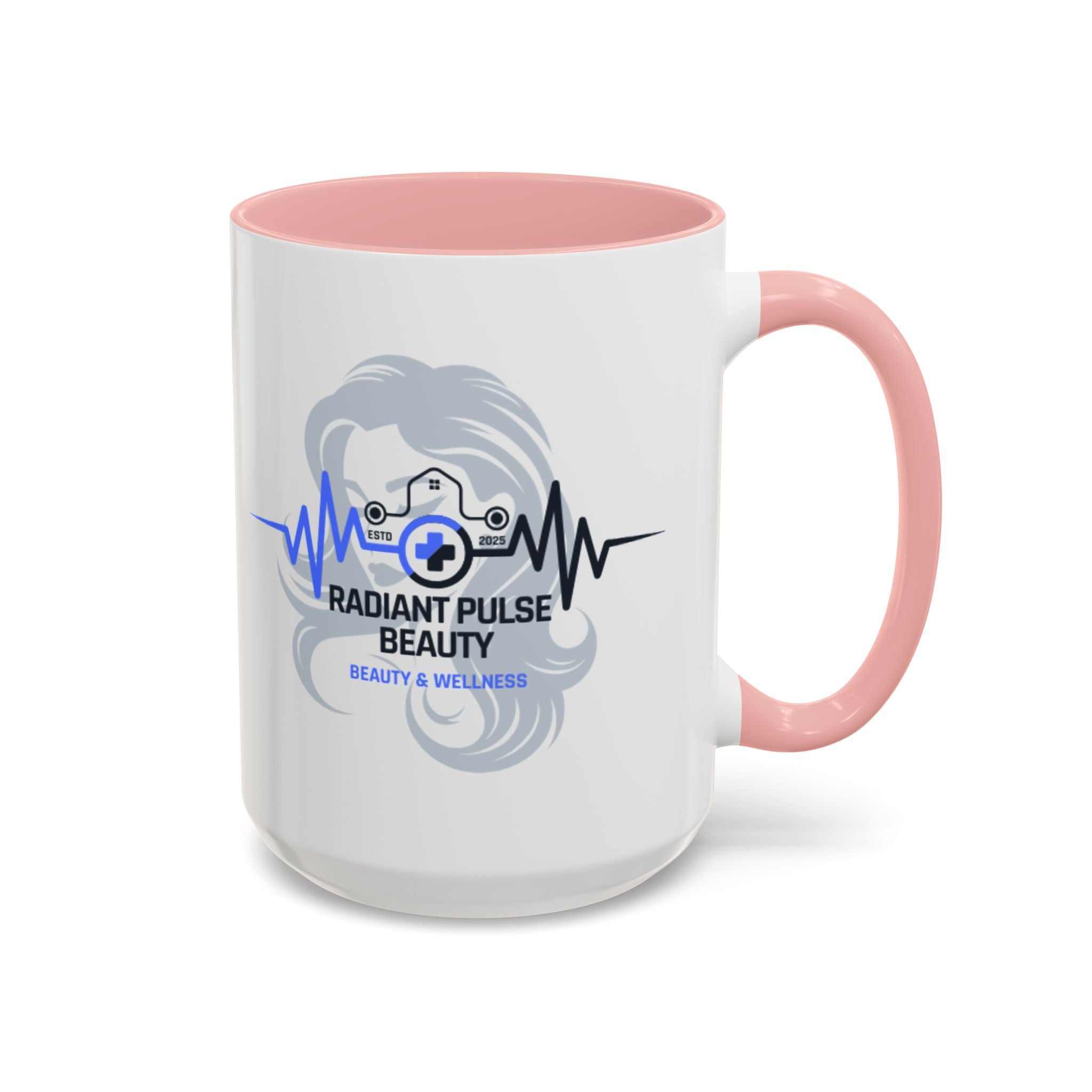 Radiant Pulse Beauty Coffee Mug — Beauty & Wellness Logo Accent Mug