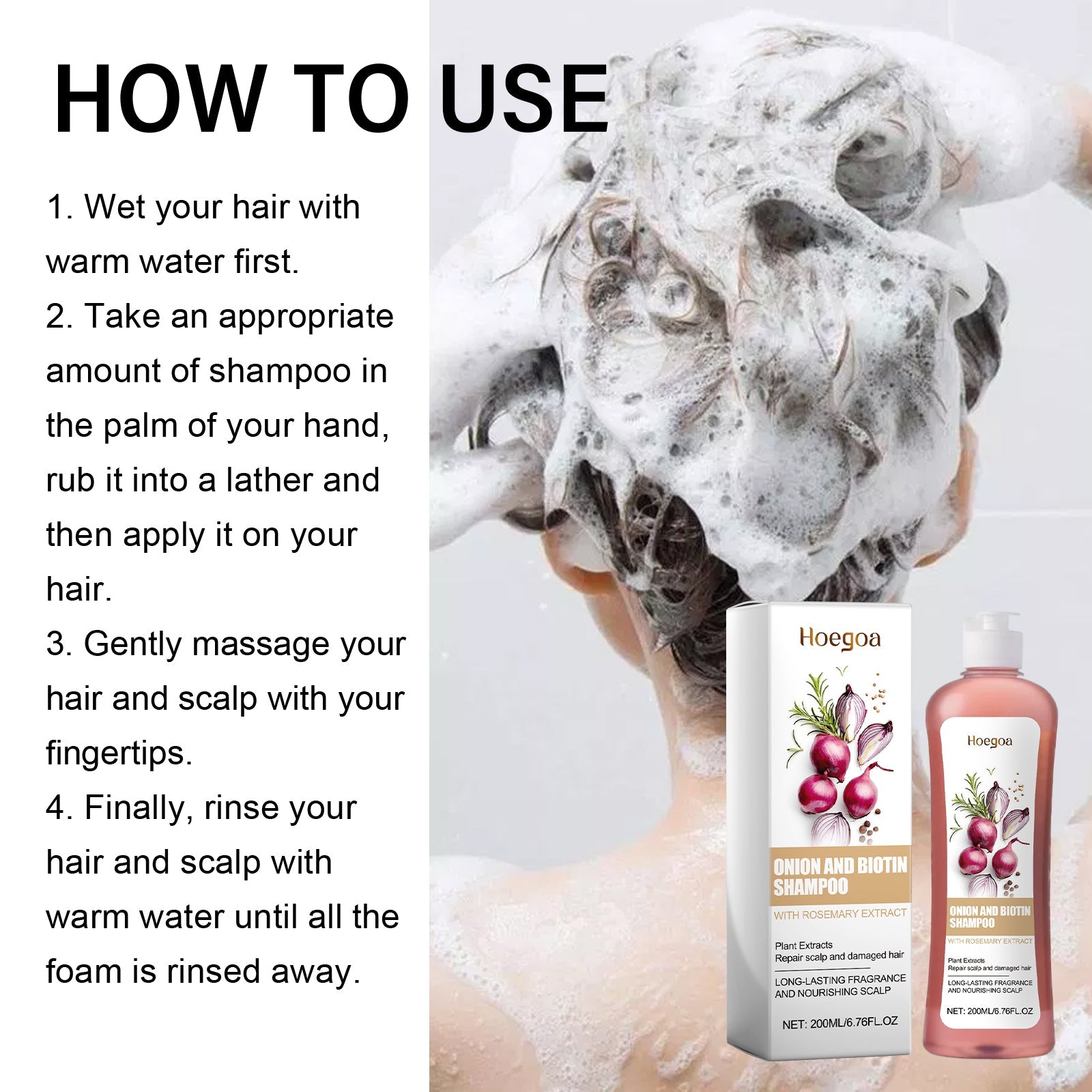 Scalp Cleansing & Moisturizing Shampoo – Fluffy, Strong Hair