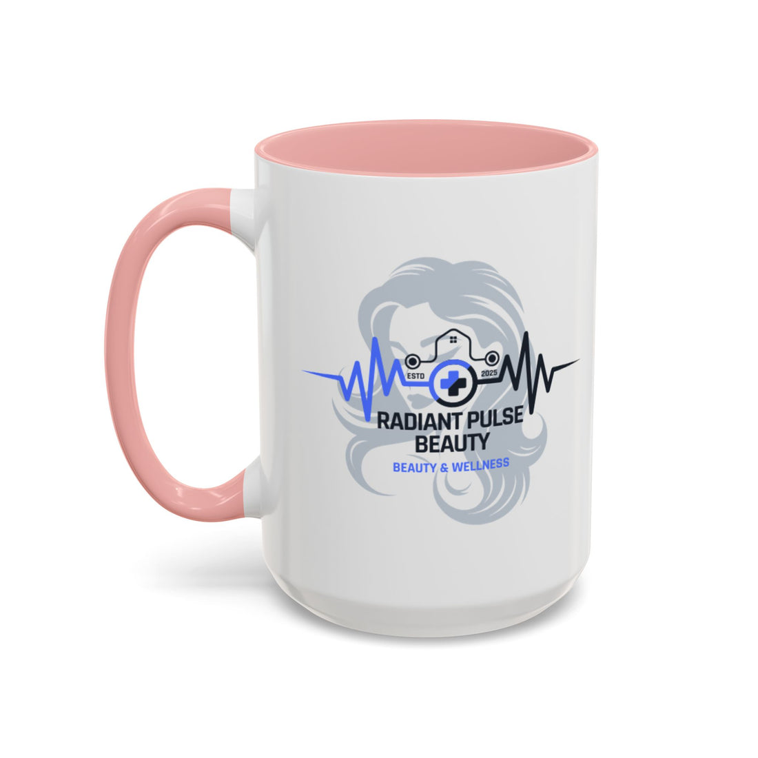 Radiant Pulse Beauty Coffee Mug — Beauty & Wellness Logo Accent Mug