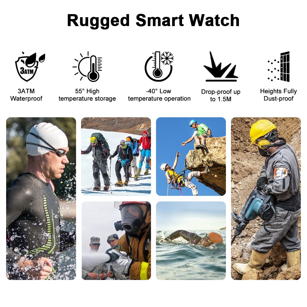 ROCK Rugged Smart Watch – Outdoor Sports & Fitness Tracker