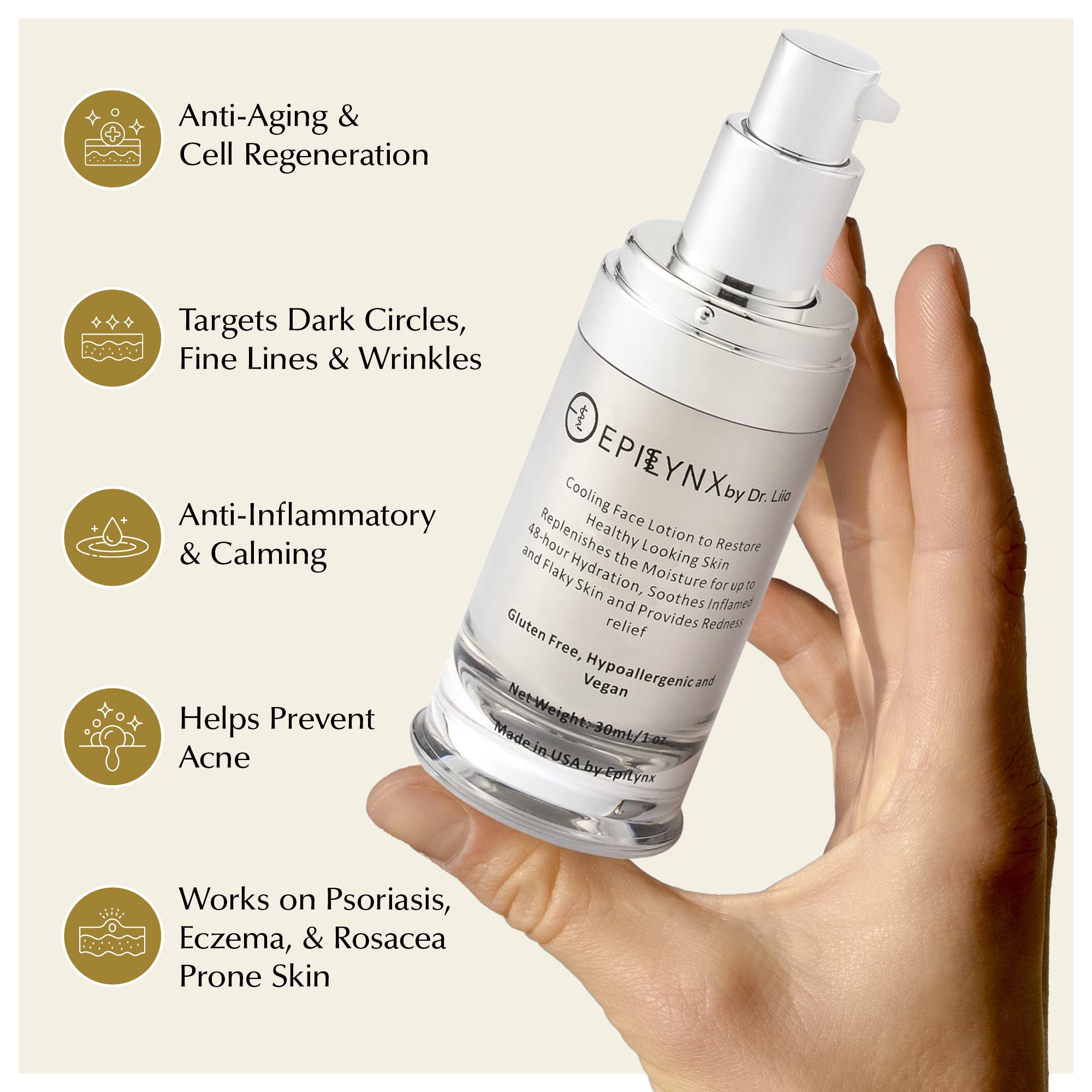 Lightweight Face Moisturizer – Calming & Hydrating for Sensitive Skin