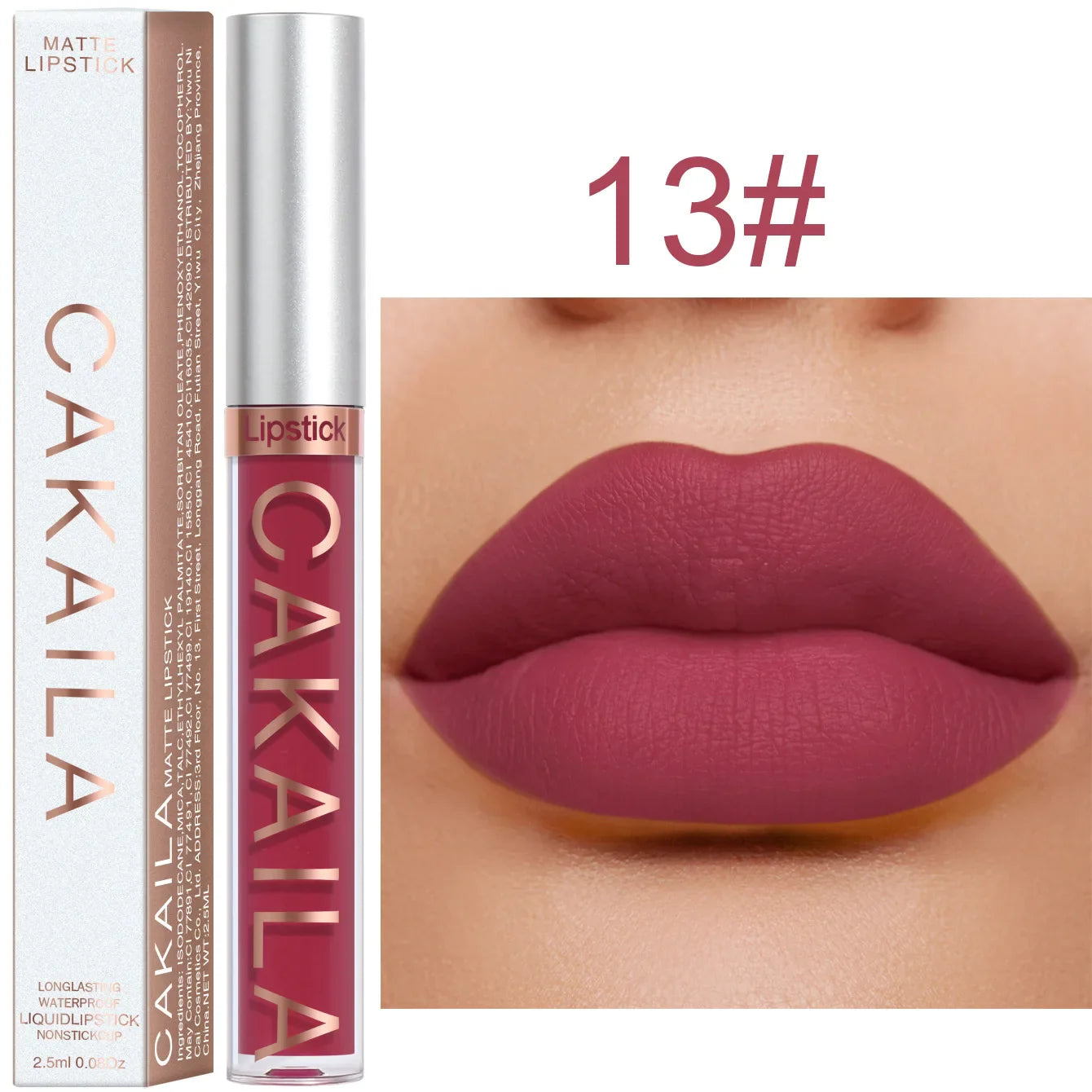 18-Color Matte Lipstick – Waterproof & Long-Lasting