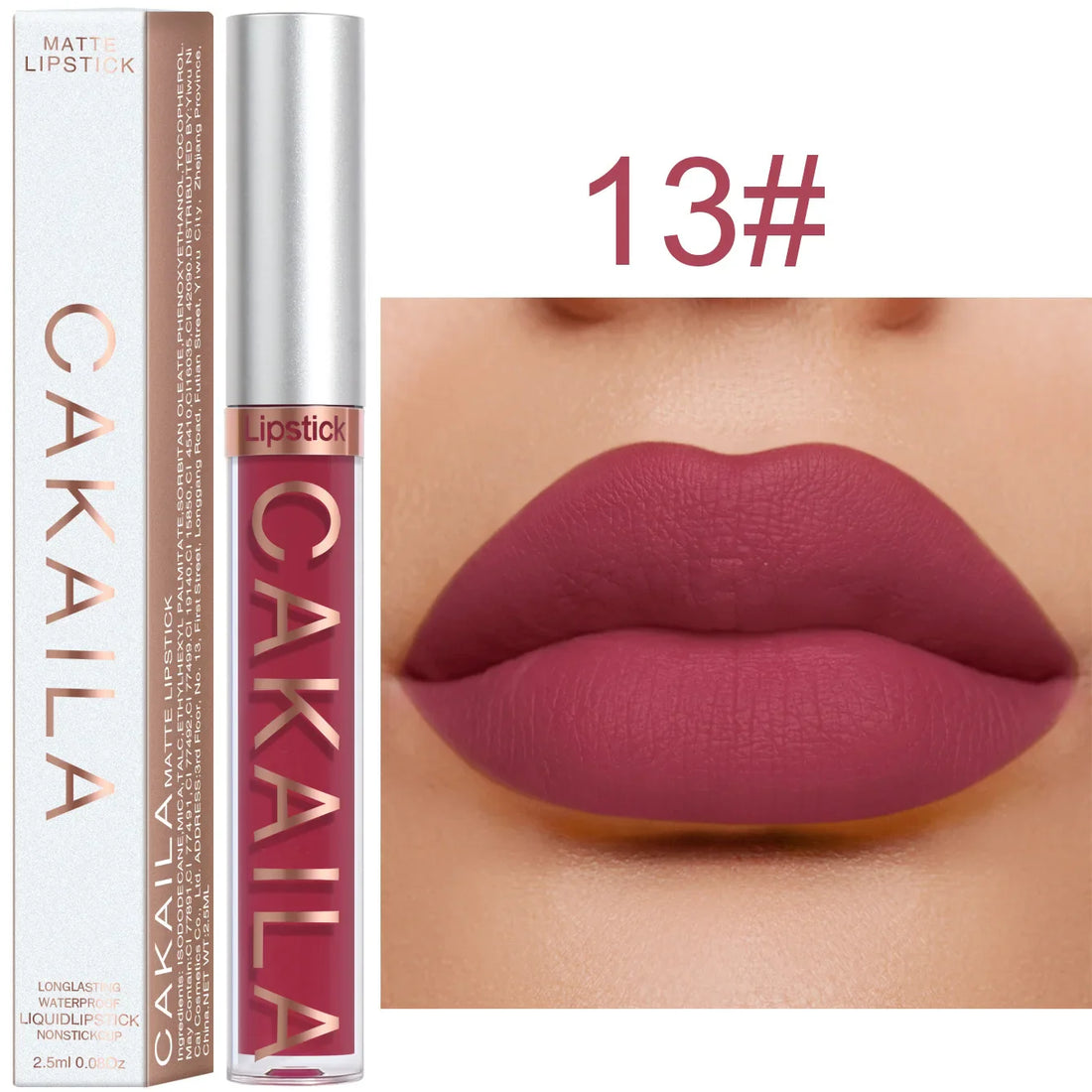 18-Color Matte Lipstick – Waterproof & Long-Lasting