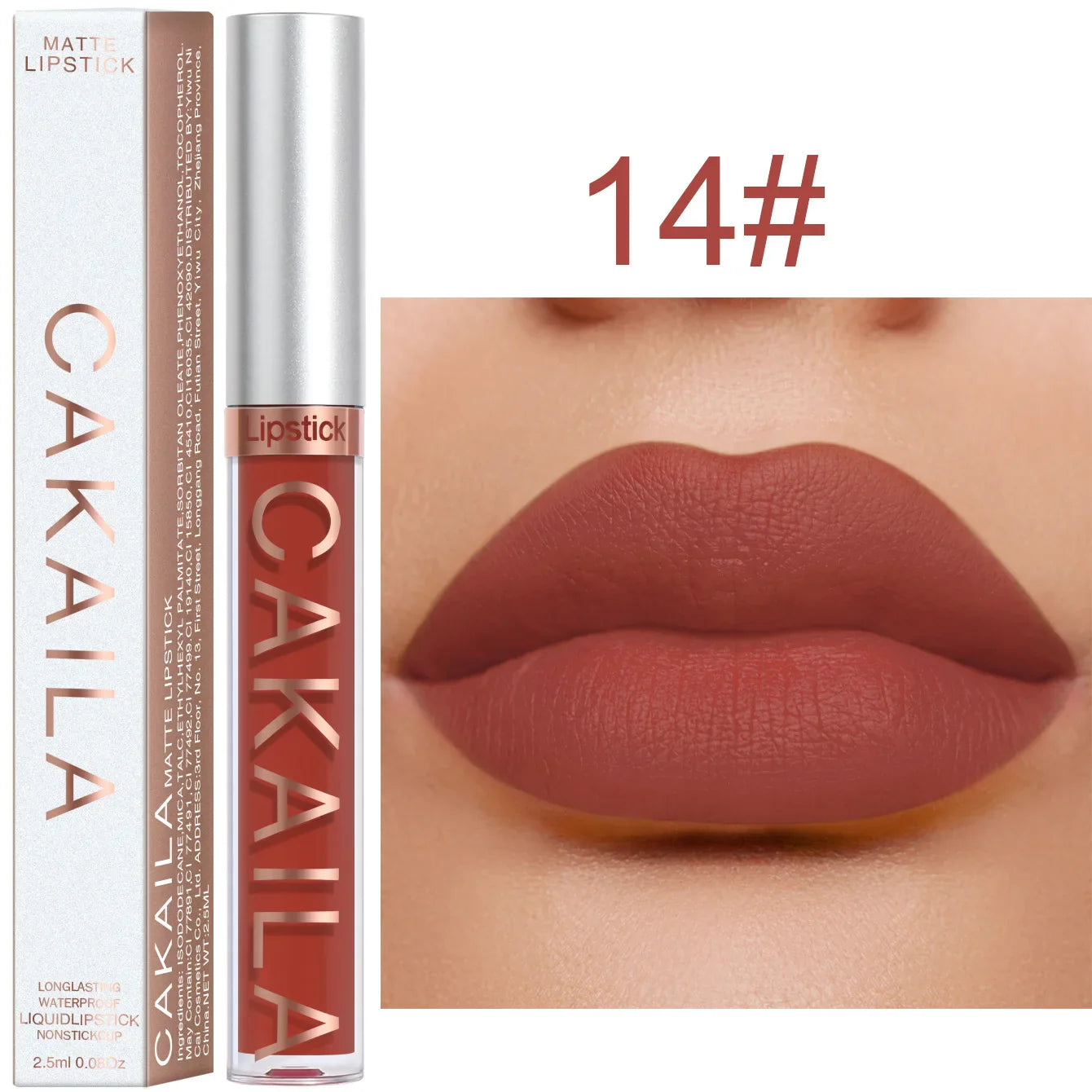 18-Color Matte Lipstick – Waterproof & Long-Lasting
