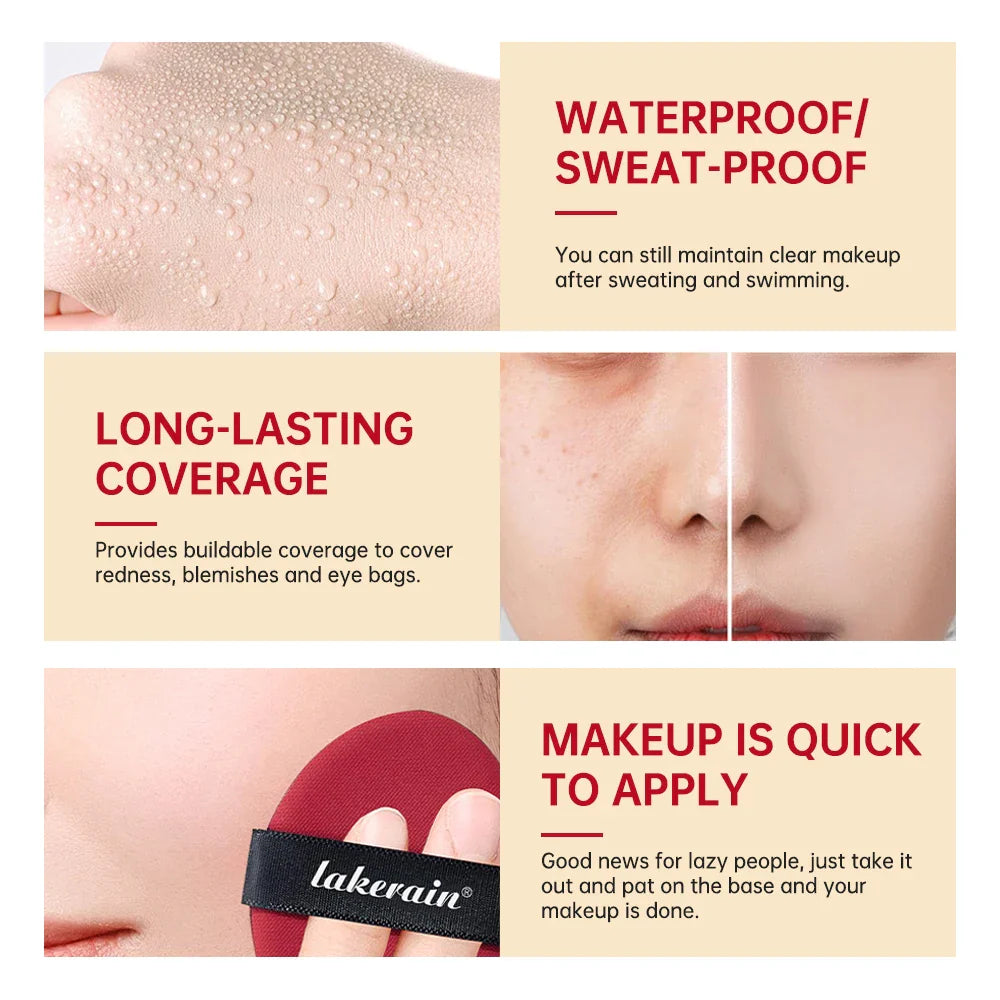 Lakerain Sunscreen Cushion Foundation – Waterproof & Brightening