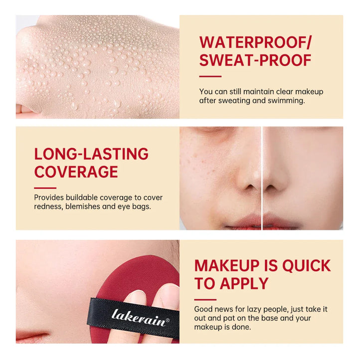 Lakerain Sunscreen Cushion Foundation – Waterproof & Brightening