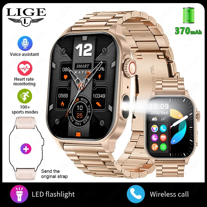 LIGE FlashSmart – HD Sports & Health Tracker with AI