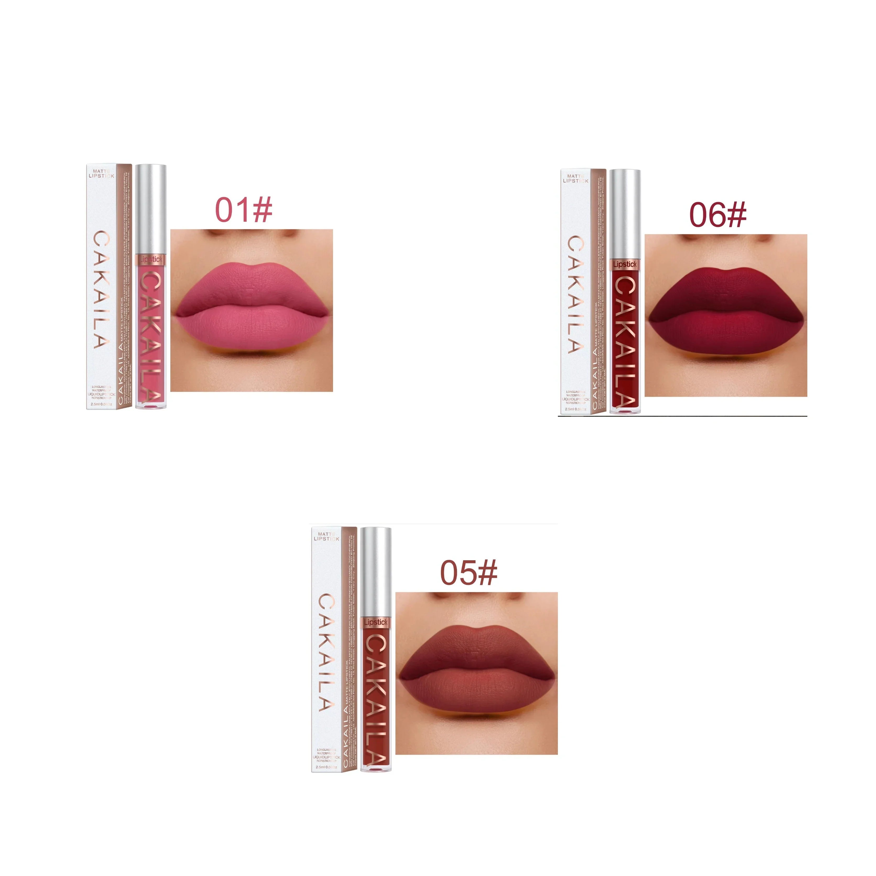 18-Color Matte Lipstick – Waterproof & Long-Lasting