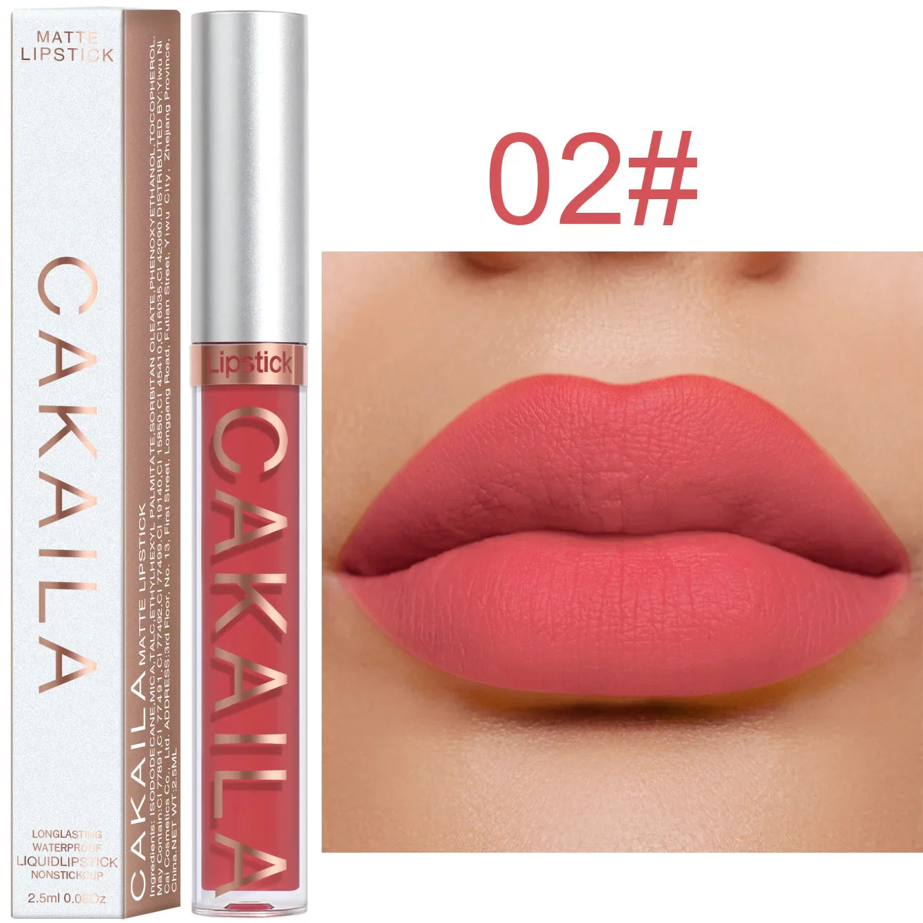 18-Color Matte Lipstick – Waterproof & Long-Lasting
