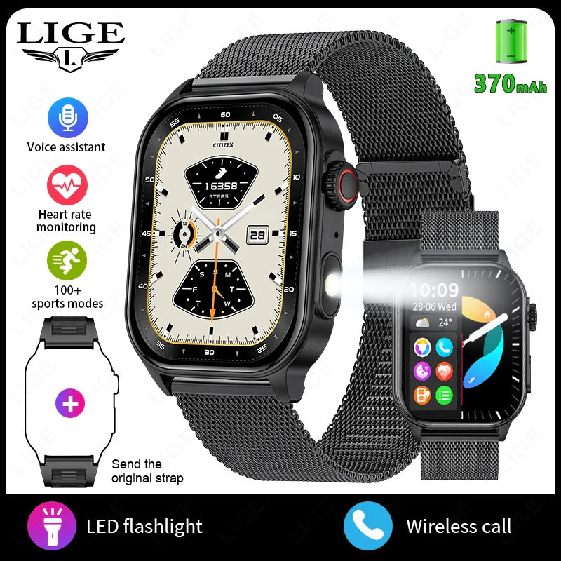 LIGE FlashSmart – HD Sports & Health Tracker with AI