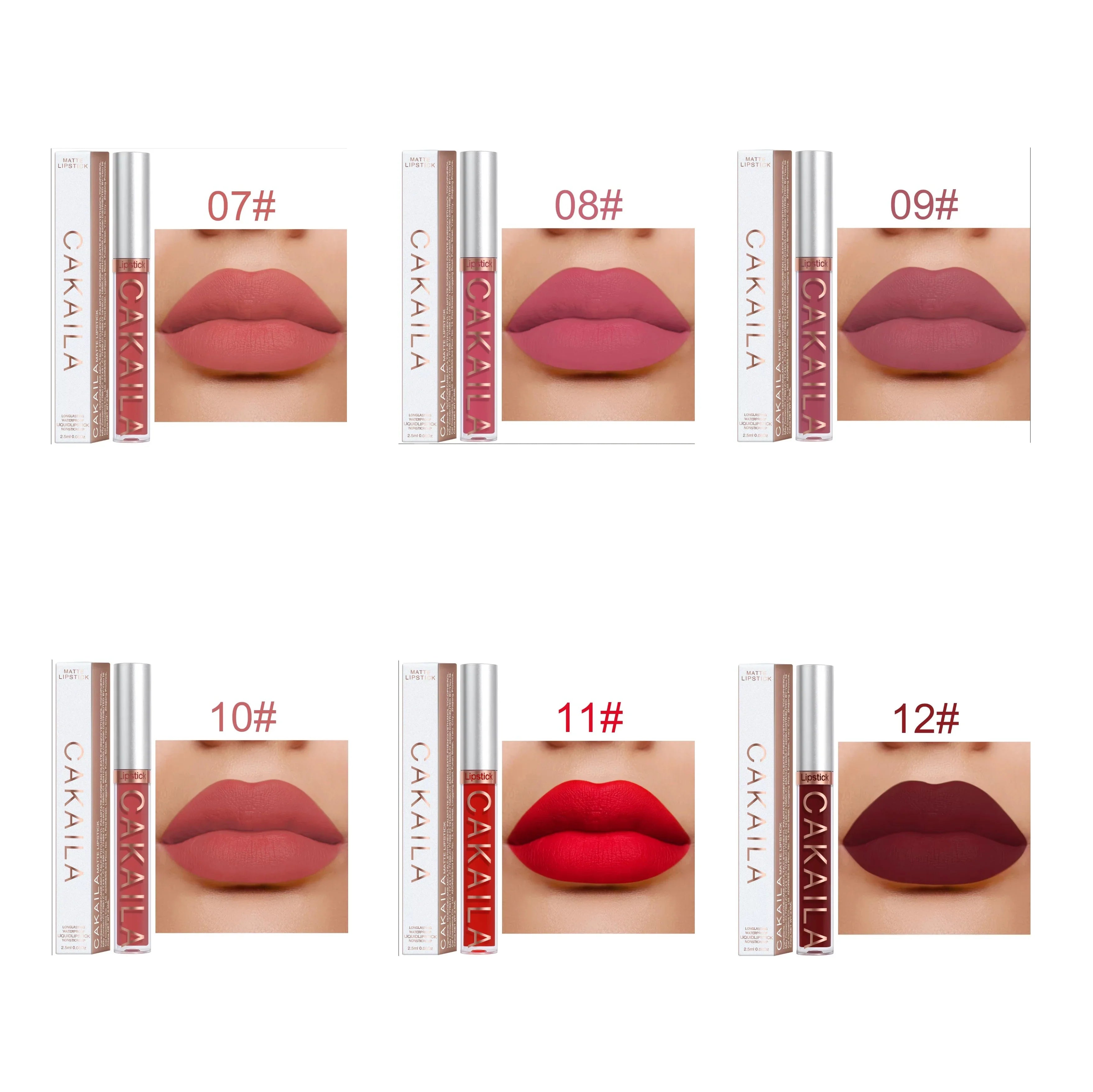 18-Color Matte Lipstick – Waterproof & Long-Lasting