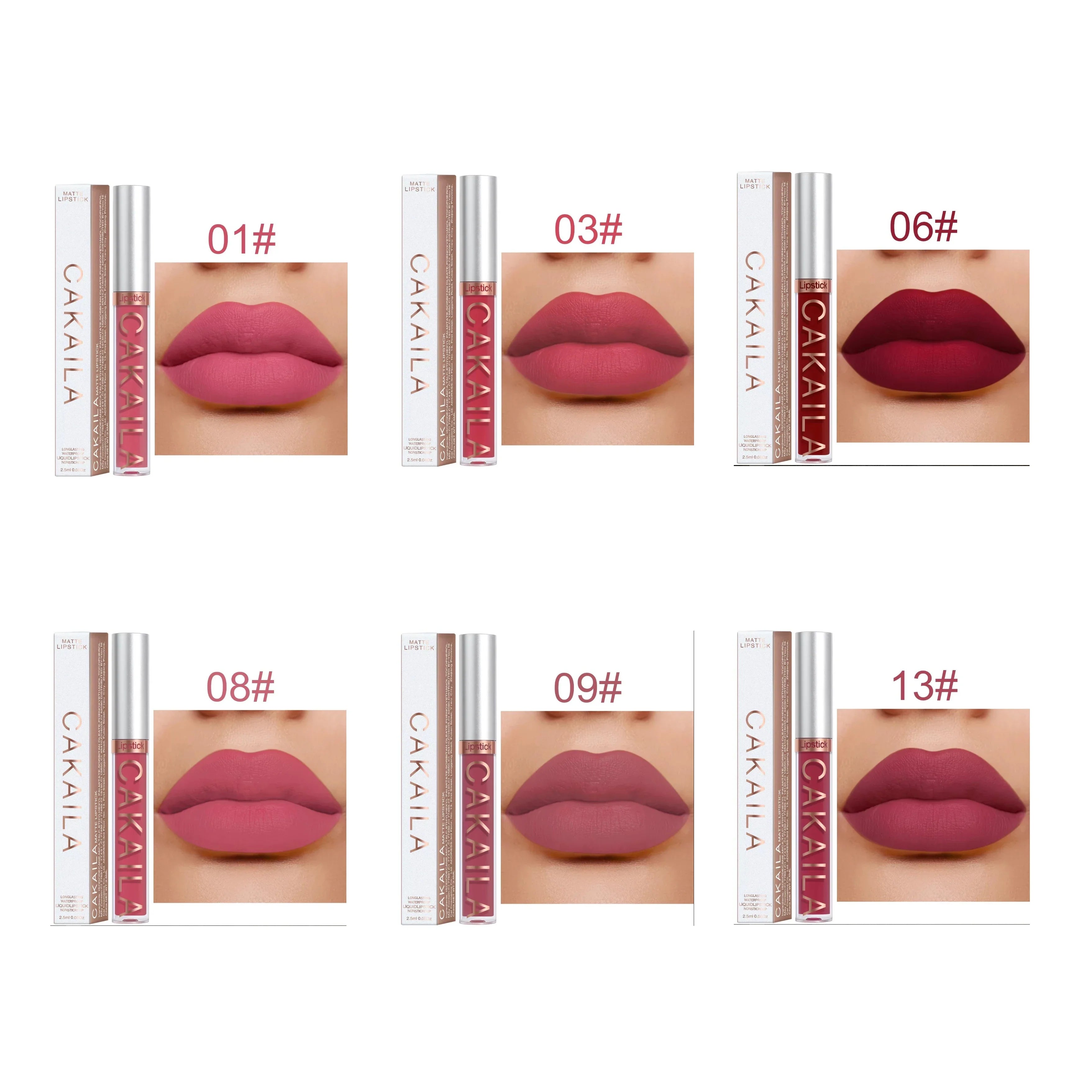 18-Color Matte Lipstick – Waterproof & Long-Lasting