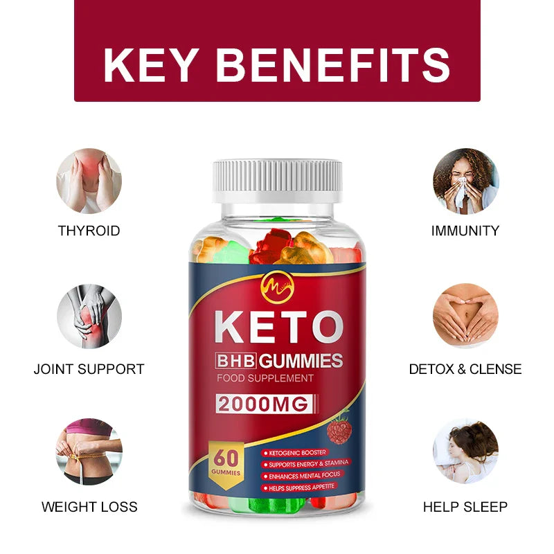 Keto Acv Gummies Help For Weight Loss Keto Gummy Supplement For Women And Men - Cleanse - Detox - Apple Cider Vinegar