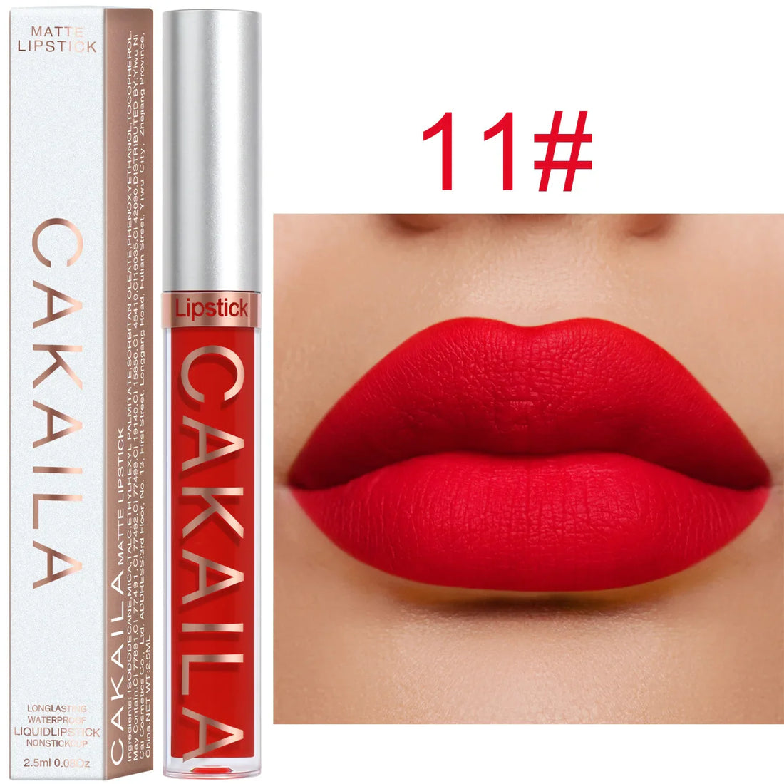 18-Color Matte Lipstick – Waterproof & Long-Lasting
