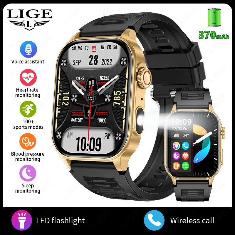 LIGE FlashSmart – HD Sports & Health Tracker with AI