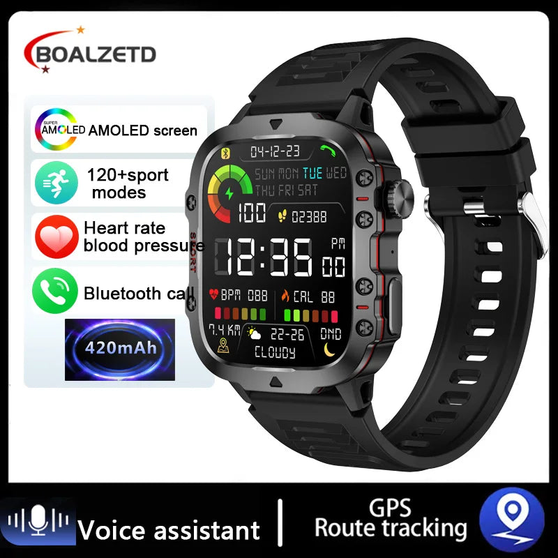 Military Smart Watch – Outdoor Sports & Fitness Tracker (Men)