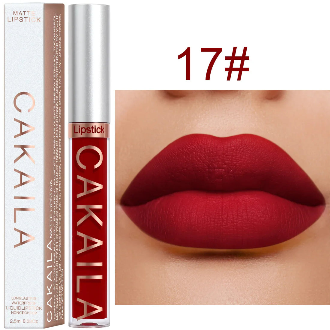 18-Color Matte Lipstick – Waterproof & Long-Lasting