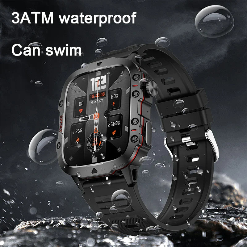 Military Smart Watch – Outdoor Sports & Fitness Tracker (Men)