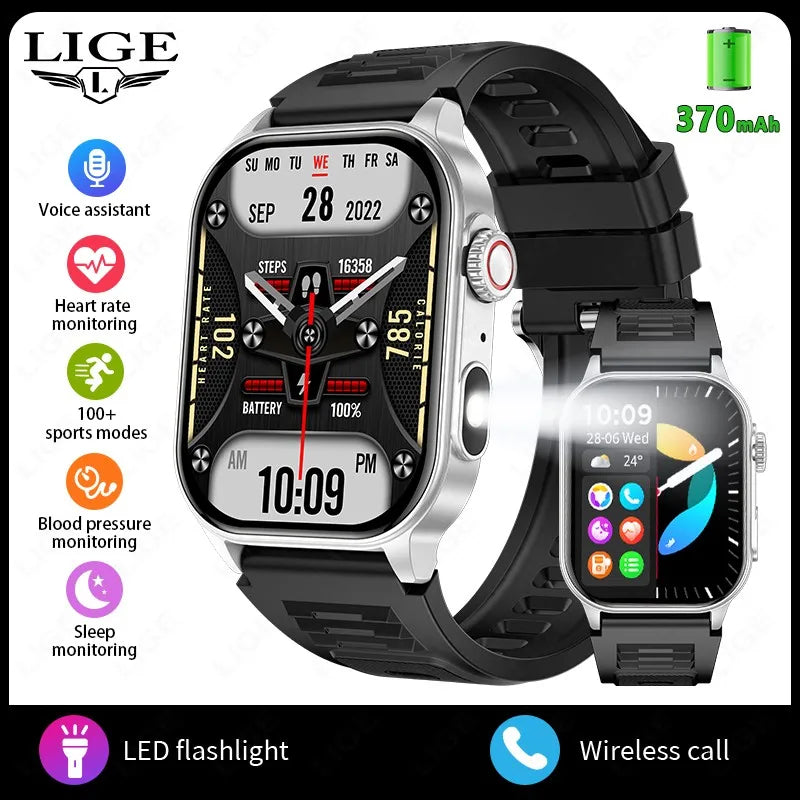 LIGE FlashSmart – HD Sports & Health Tracker with AI