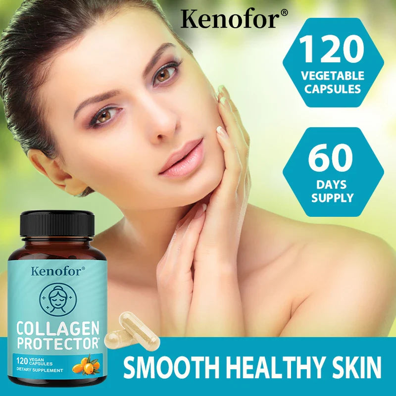 Collagen Capsules - Supports Healthy Cell Growth, for Skin Health, Antioxidant, Anti-aging, Reduce Wrinkles - Vegan Supplement