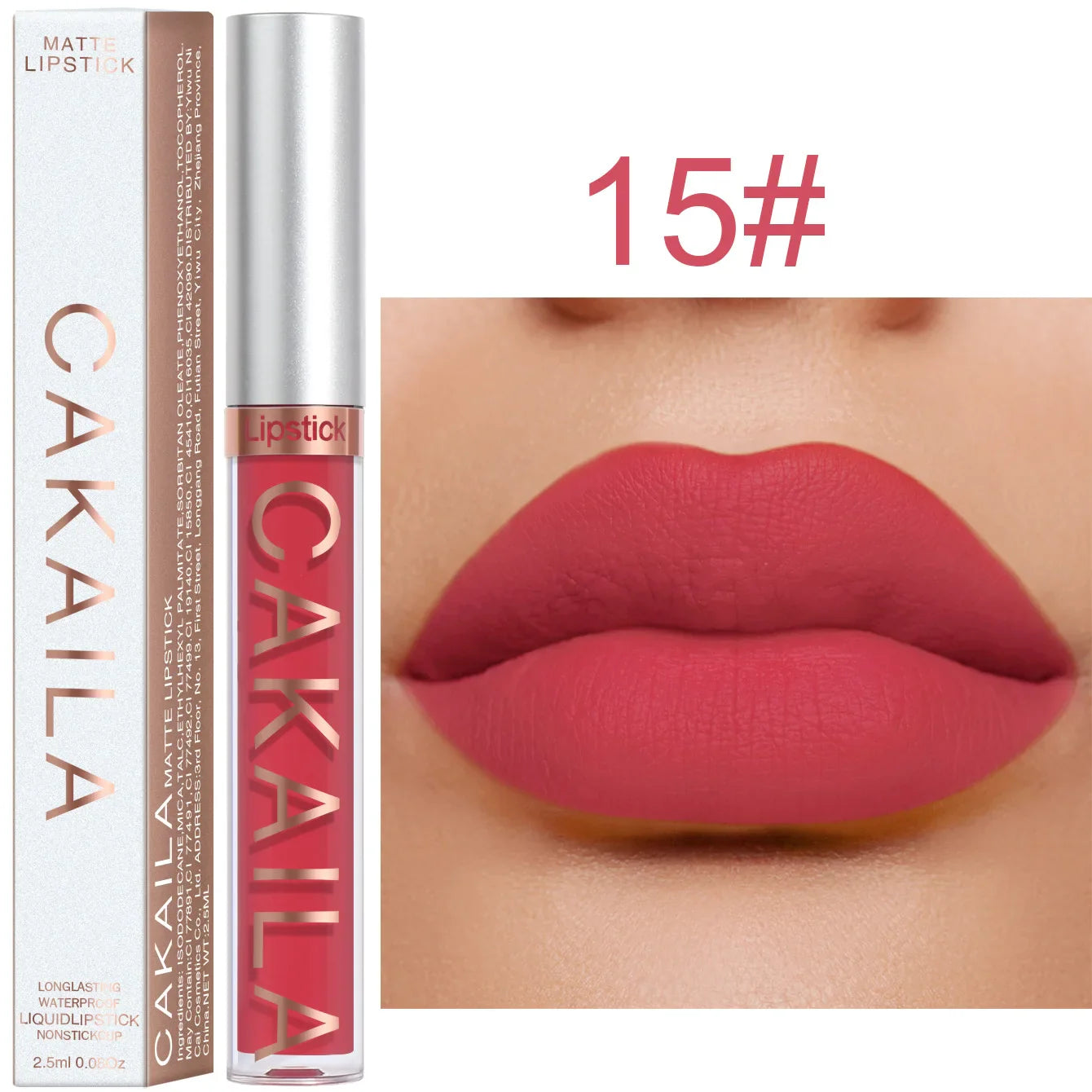 18-Color Matte Lipstick – Waterproof & Long-Lasting