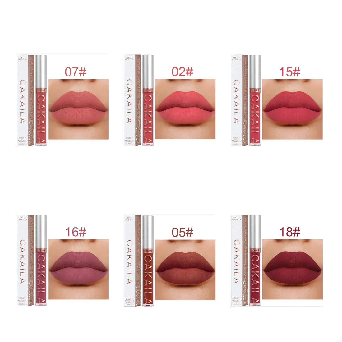 18-Color Matte Lipstick – Waterproof & Long-Lasting