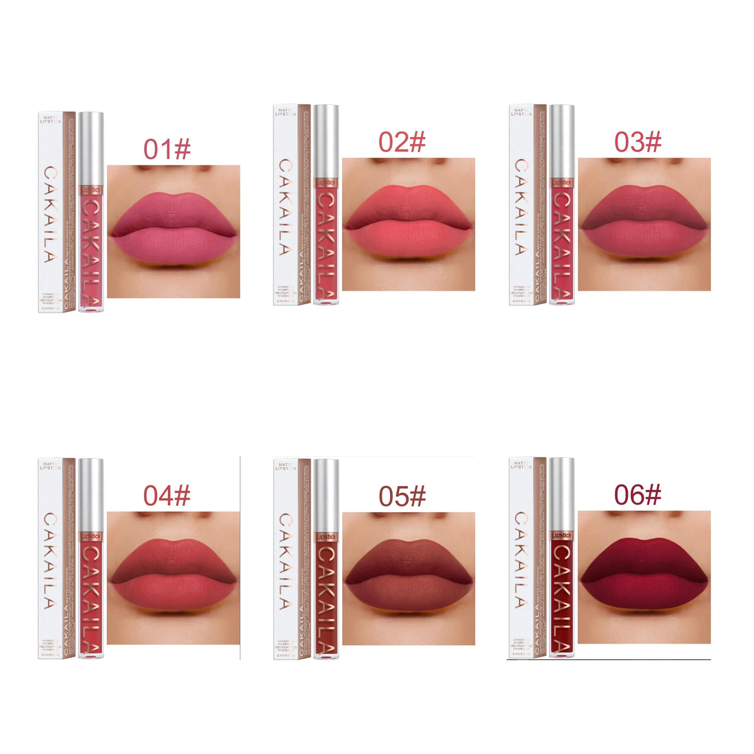 18-Color Matte Lipstick – Waterproof & Long-Lasting